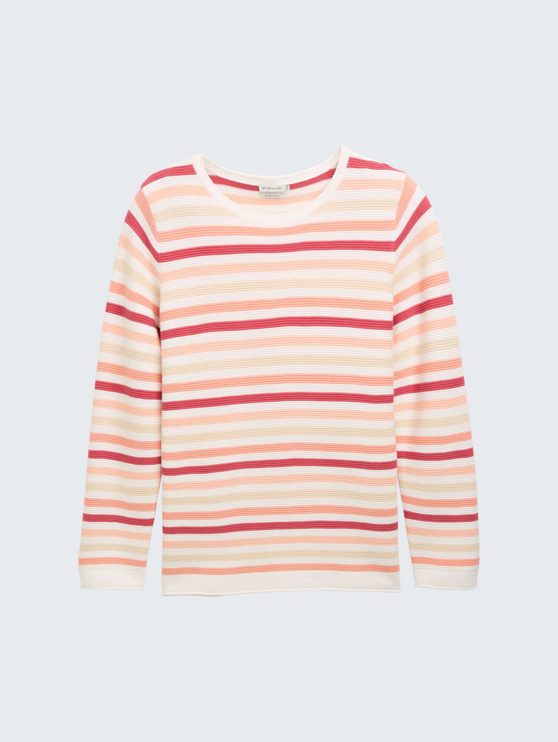 Plus Size - Strickpullover mit Bio-Baumwolle - peachy knit stripe design