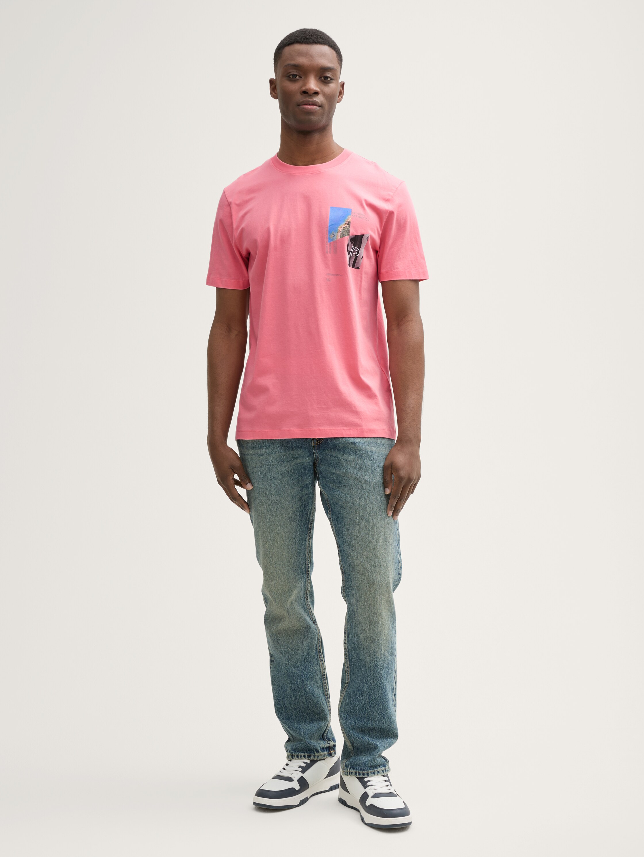 T-Shirt mit Foto-Print - peach_pink - 