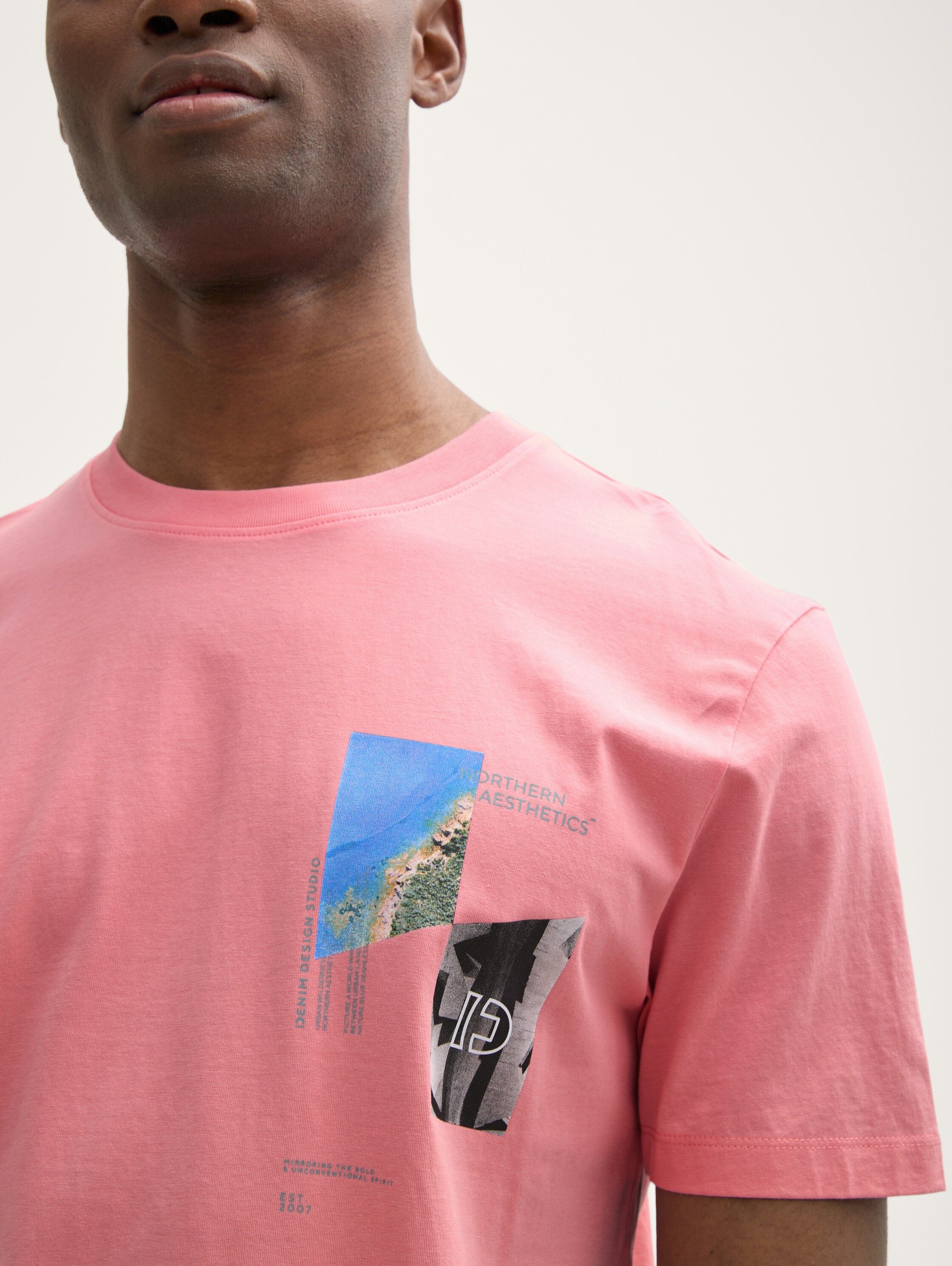 T-Shirt mit Foto-Print - peach_pink - 