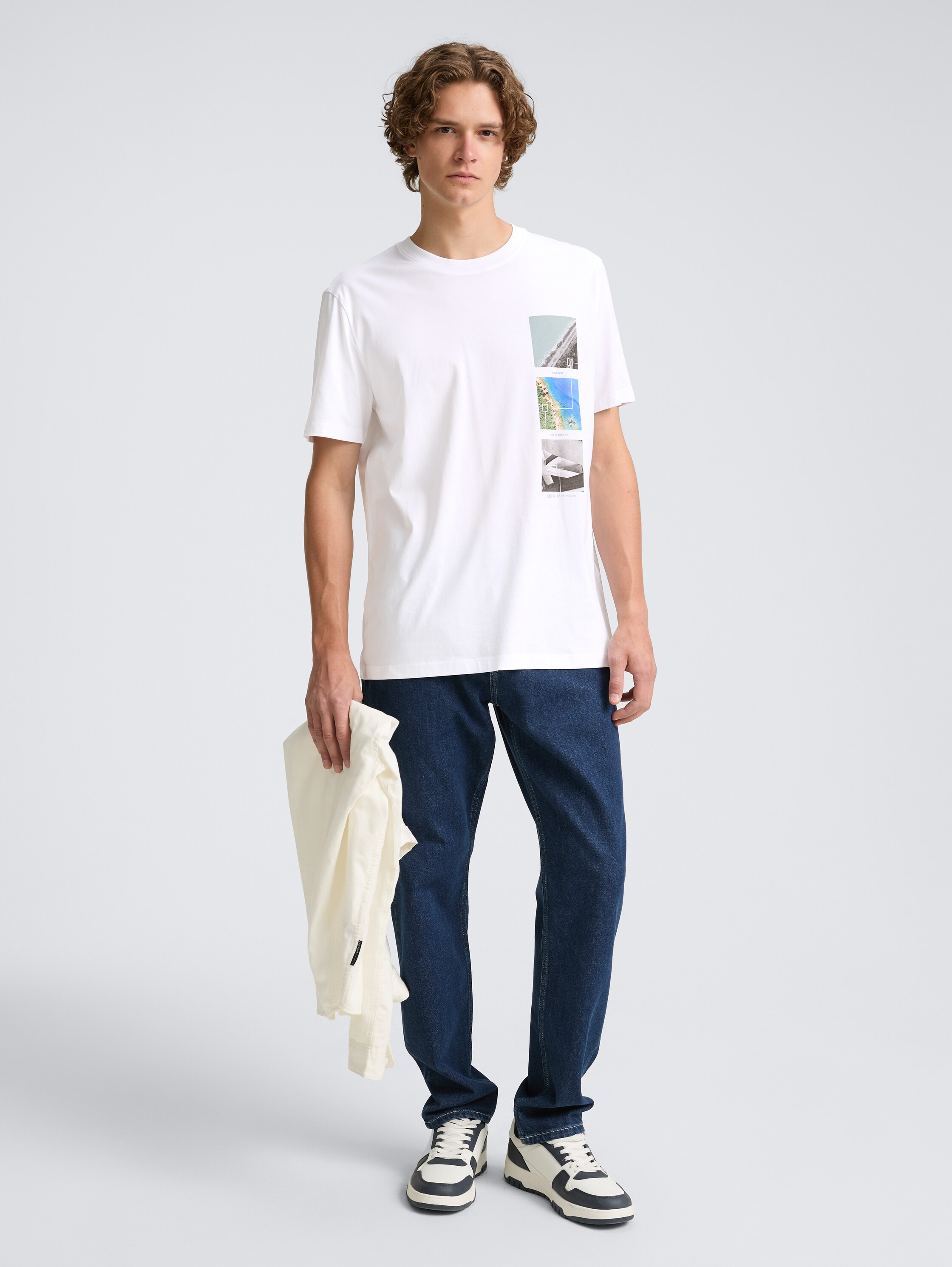 T-Shirt mit Foto-Print - white - 