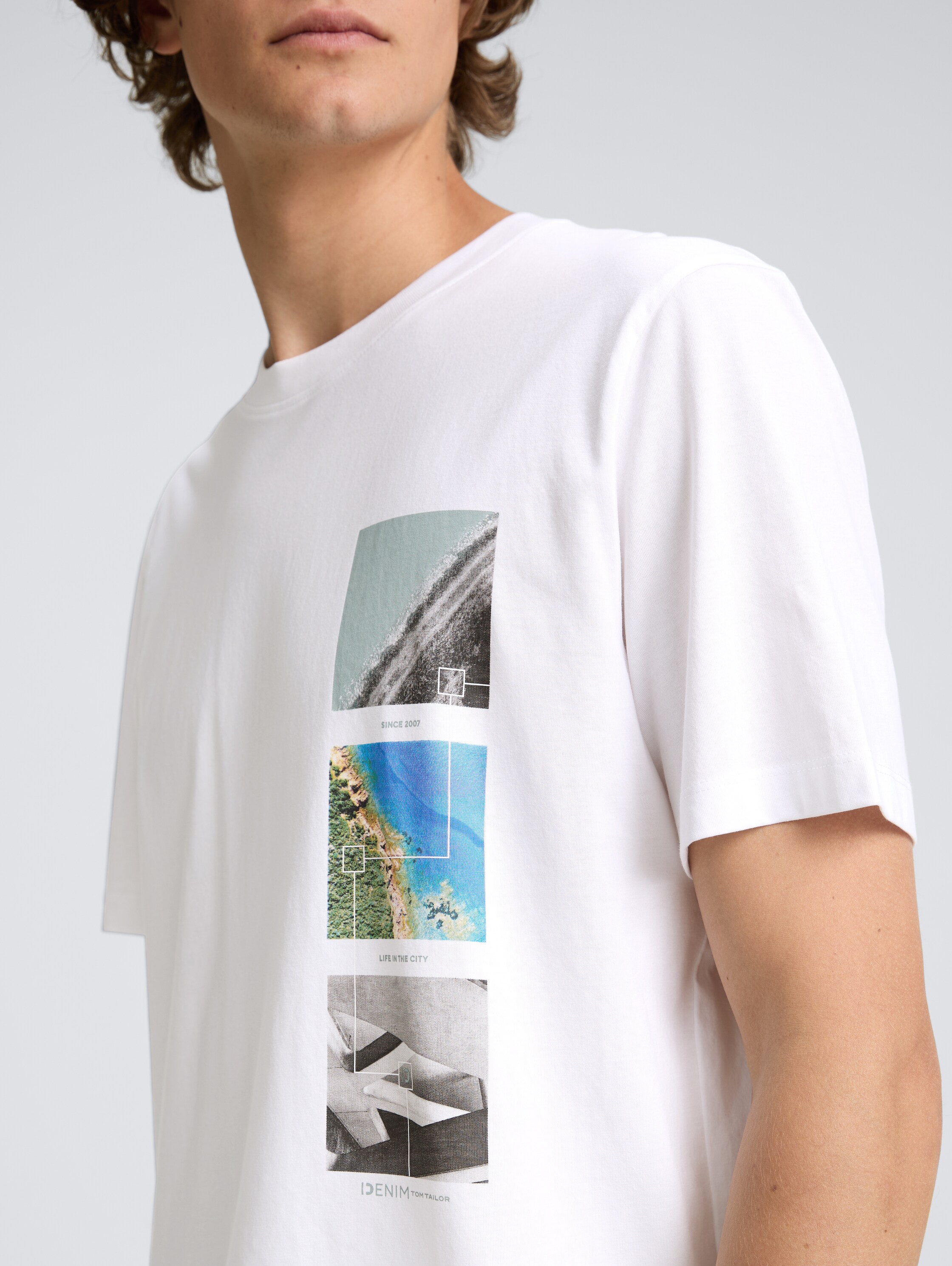 T-Shirt mit Foto-Print - white - 