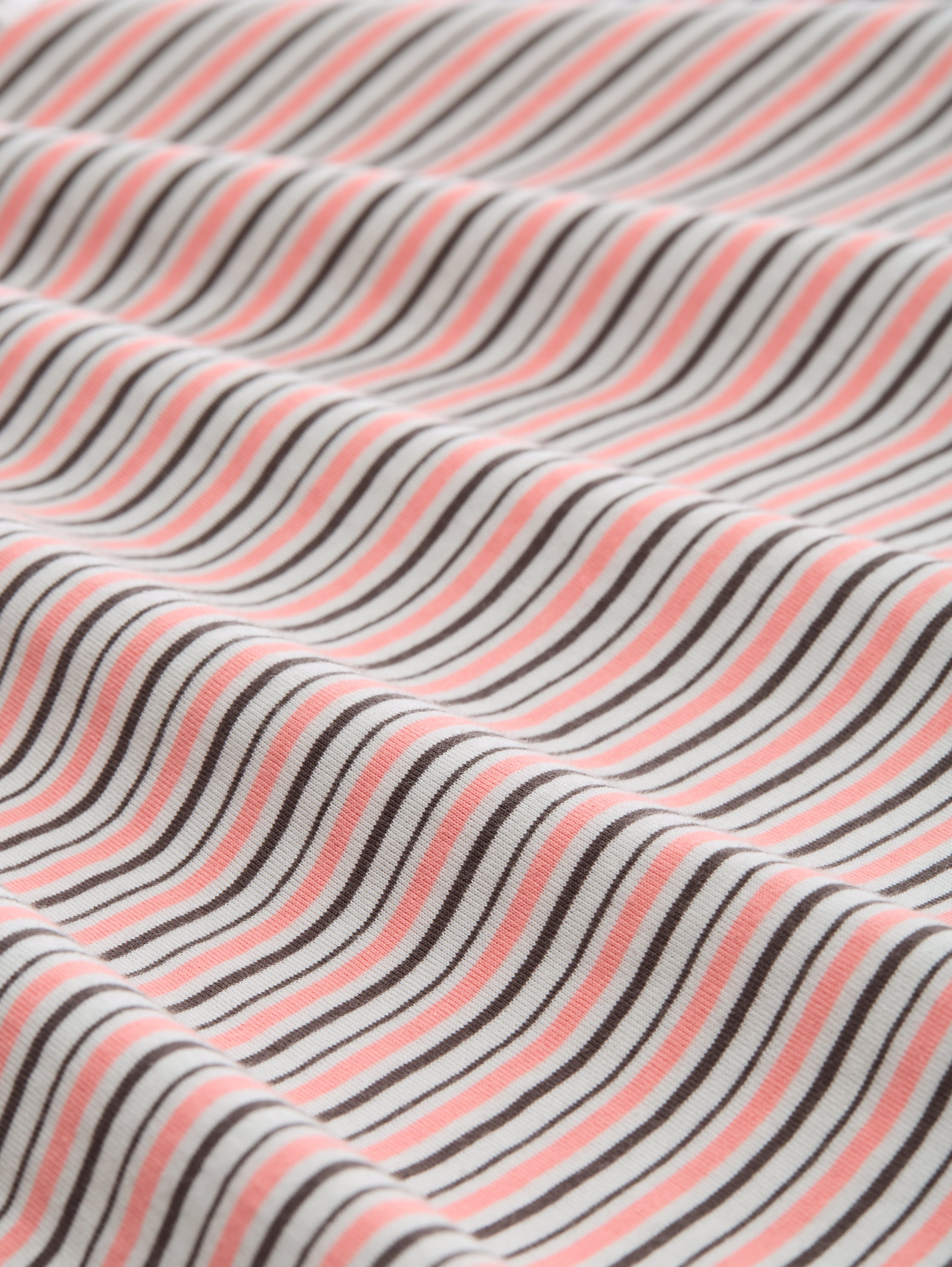 Relaxed Fit T-Shirt mit Streifenmuster - grey_rose_yd_fine_stripe - 