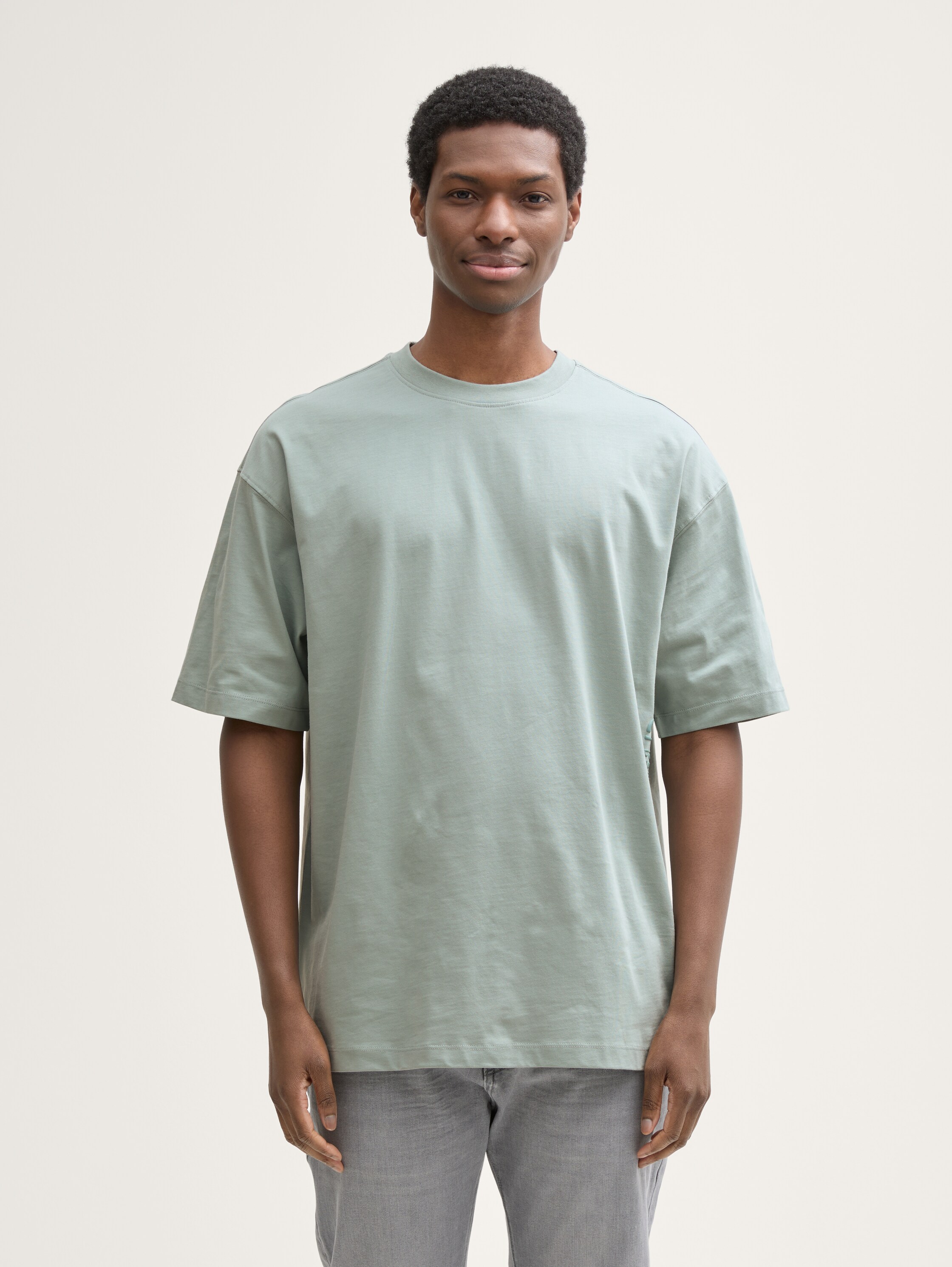 Oversize T-Shirt mit Rückenprint - light_ice_blue - 