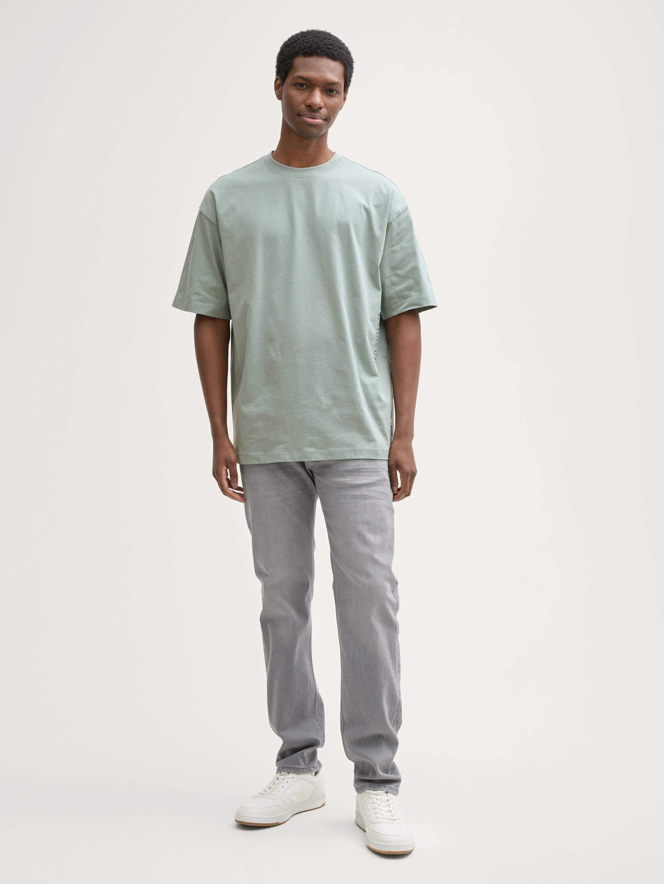 Oversize T-Shirt mit Rückenprint - light_ice_blue - 