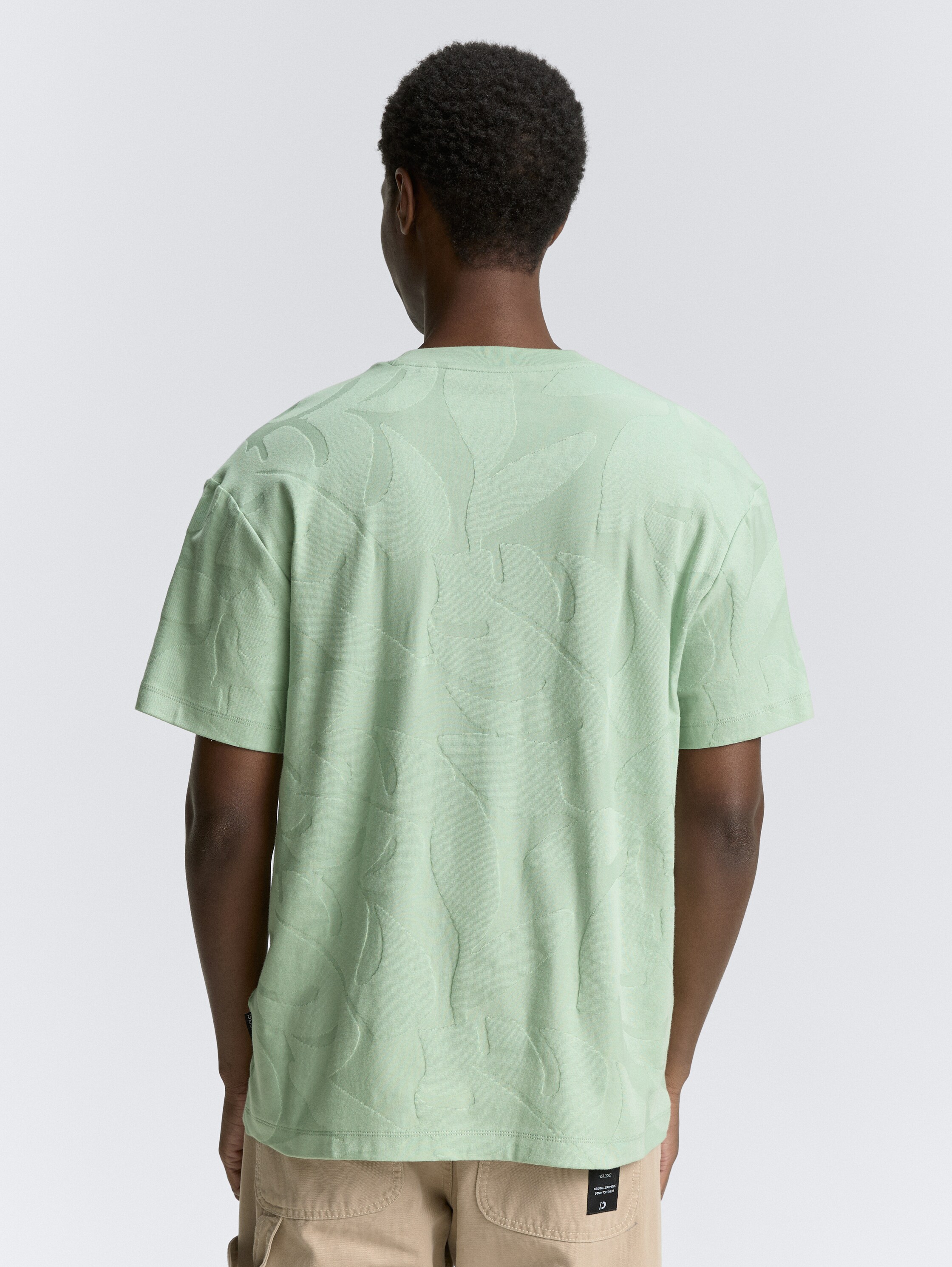 Jacquard T-shirt met patroon - fresh_mint_green_jacquard - 
