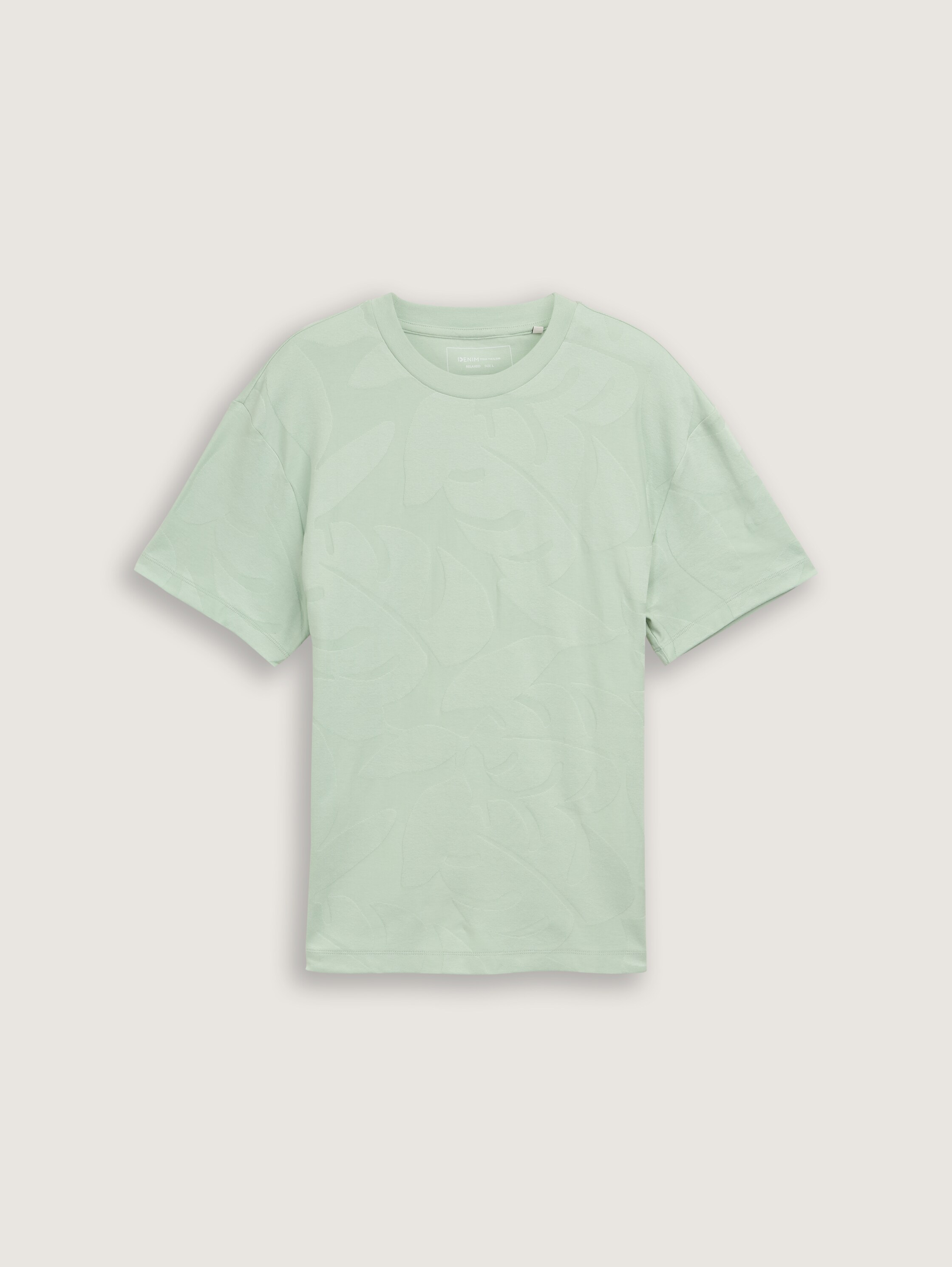 Jacquard T-shirt met patroon - fresh_mint_green_jacquard - 