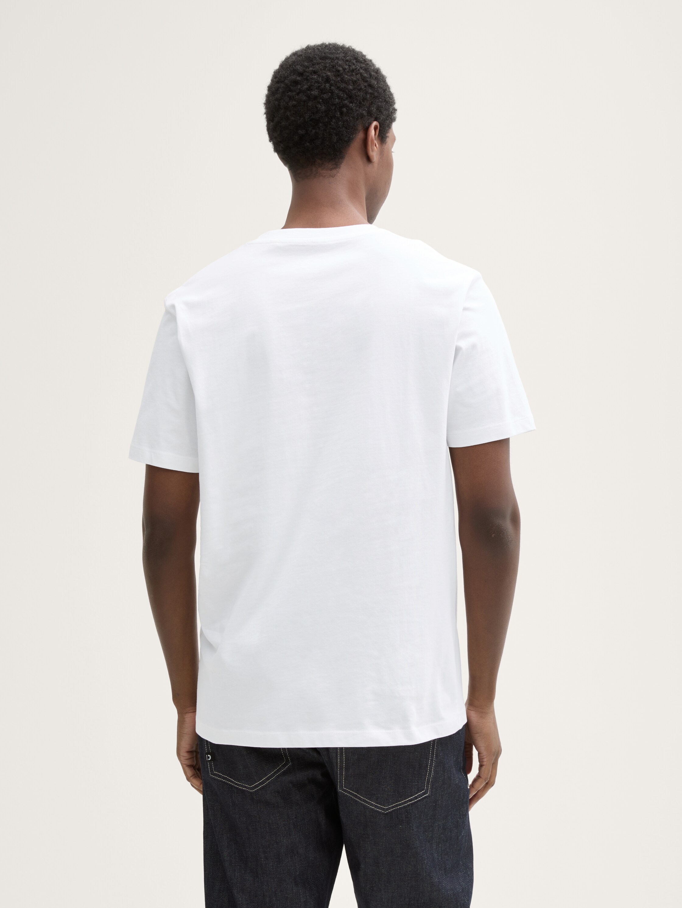 T-Shirt mit Print aus Baumwolle - white - 