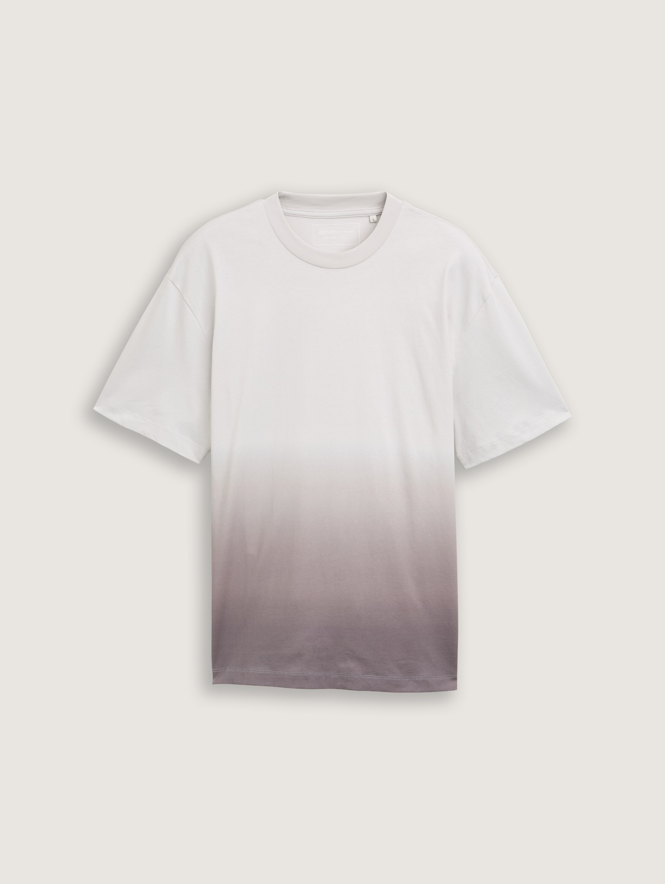 Relaxed Fit T-Shirt mit Farbverlauf - chalk_grey - 