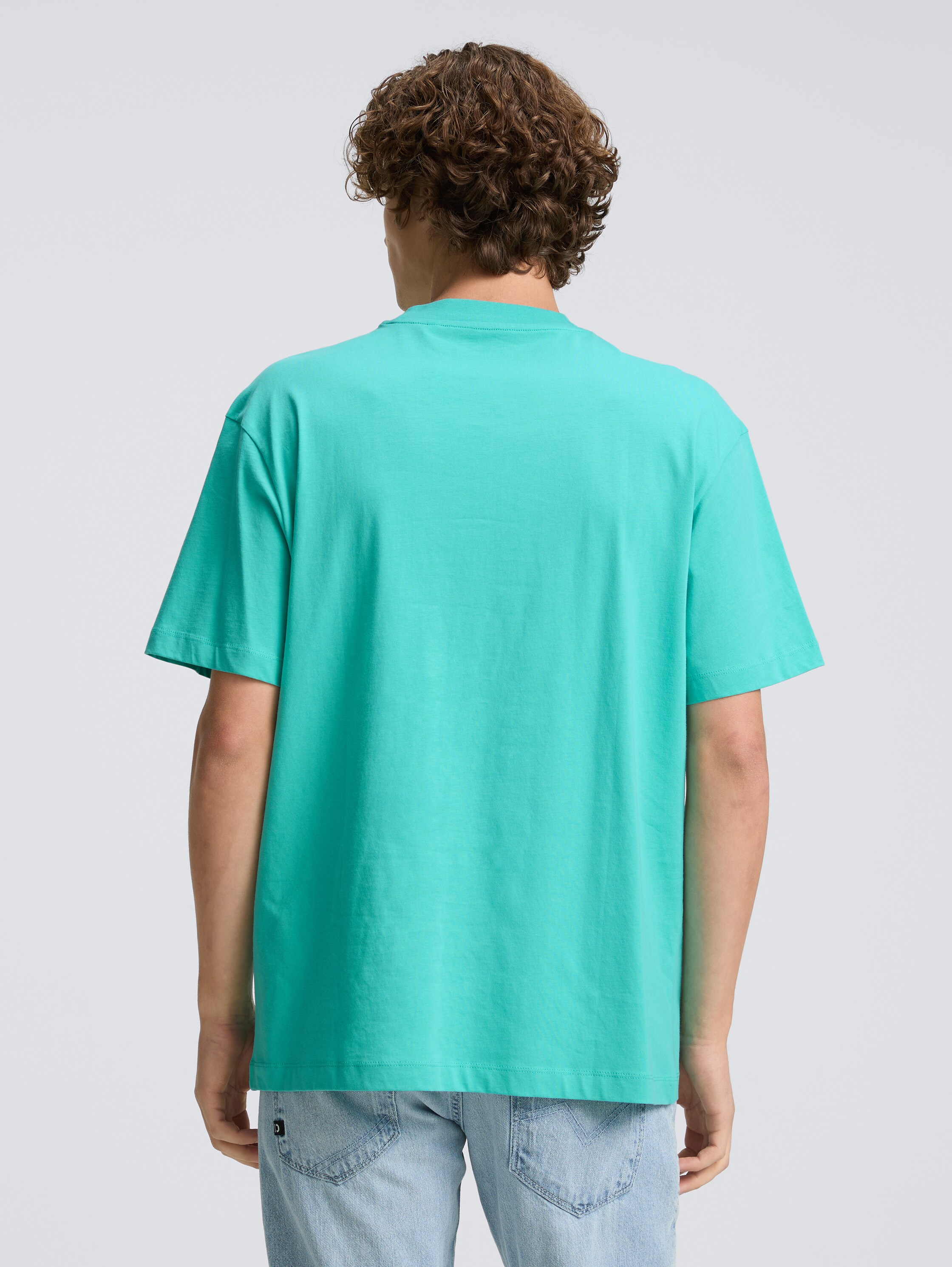 Relaxed Fit T-Shirt mit Print - waterfall_green_1 - 