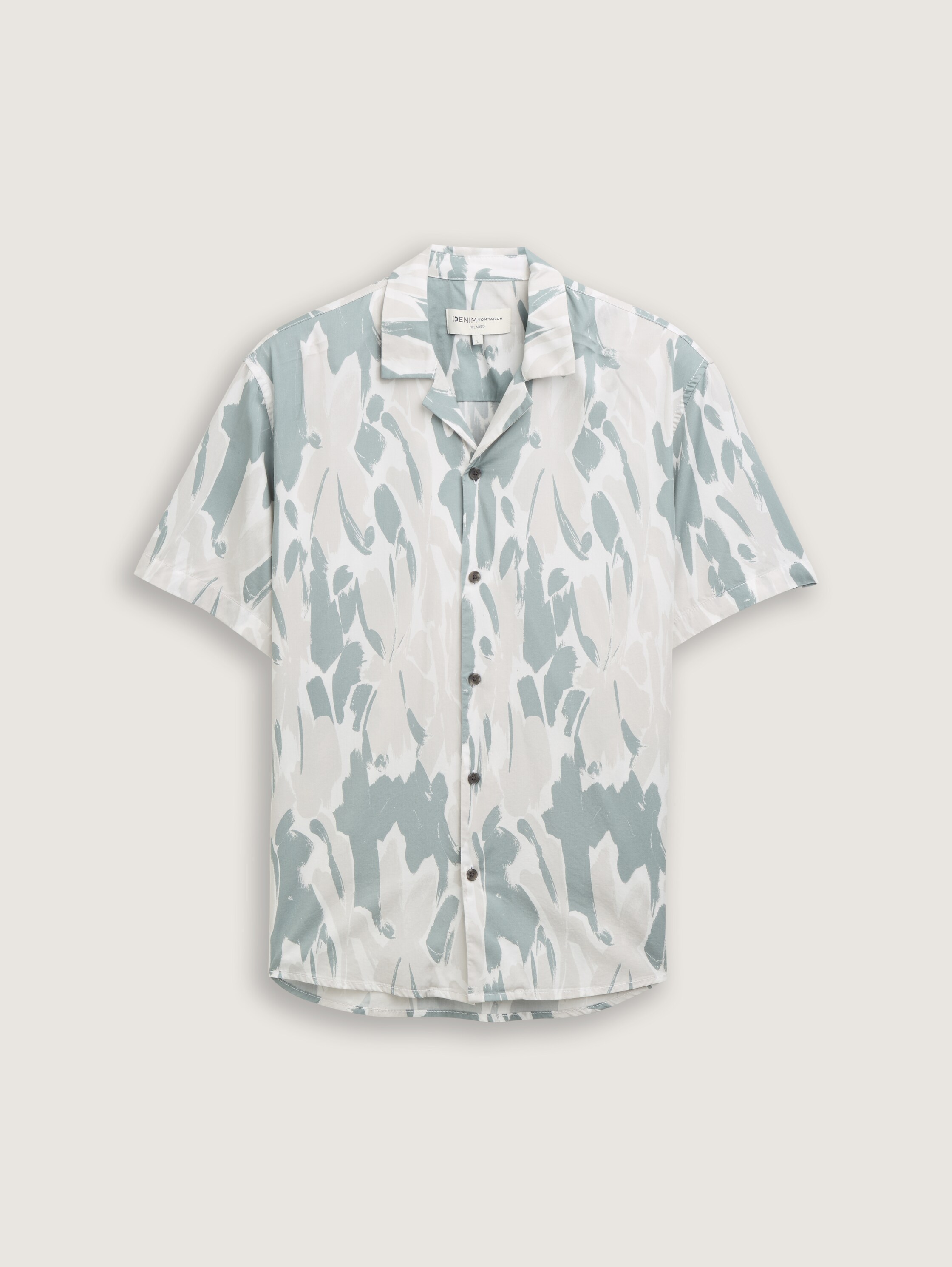 Relaxed Fit Kurzarmhemd im Hawaii-Look - white_abstract_flowery_print - 