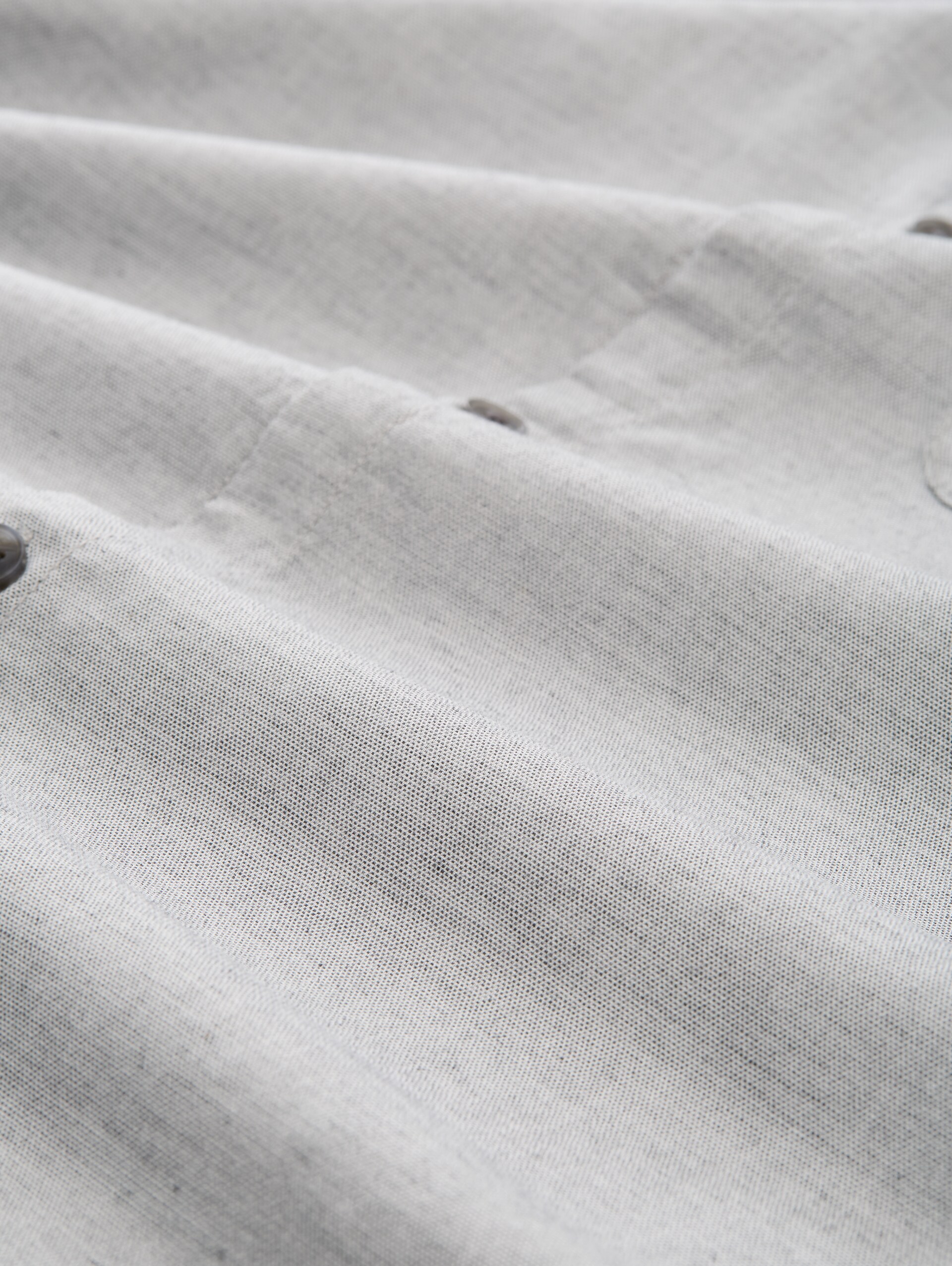 Regular fit short sleeve shirt with breast pocket - chalk grey structure - Material view