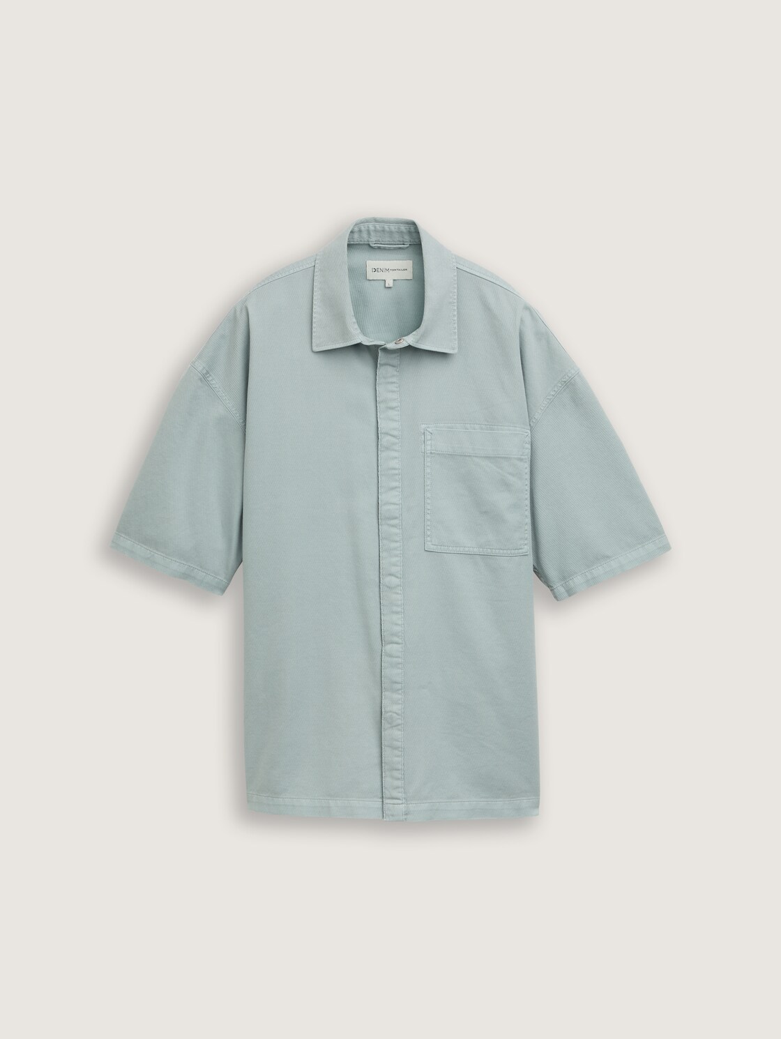 Overshirt shirt with short sleeves - light ice blue - Front product view