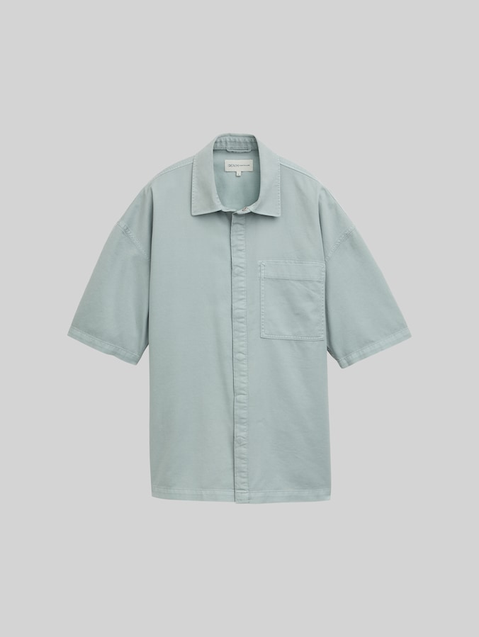 Overshirt Hemd mit kurzen Ärmeln von Denim Male, light ice blue