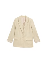 Geselecteerd, Regular fit blazer van keperstof door Tom Tailor, beige