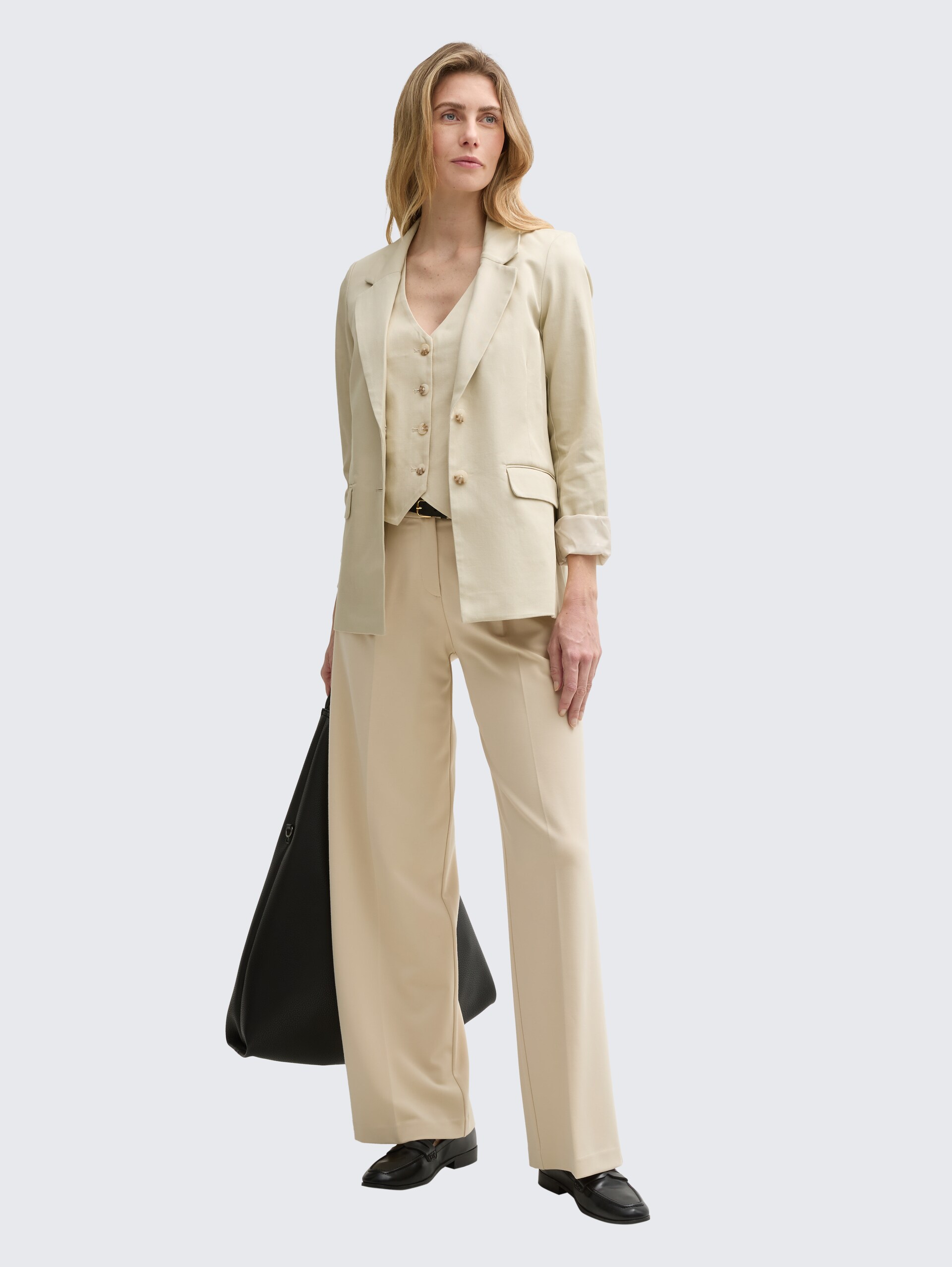 Regular Fit Blazer aus Twill - champagne