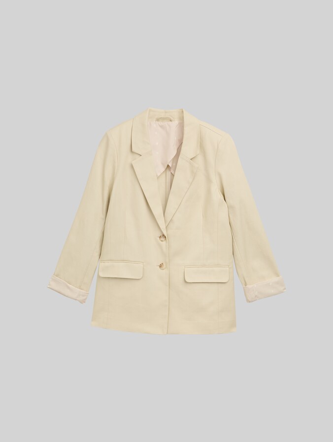 Regular Fit Blazer aus Twill von Women, champagne