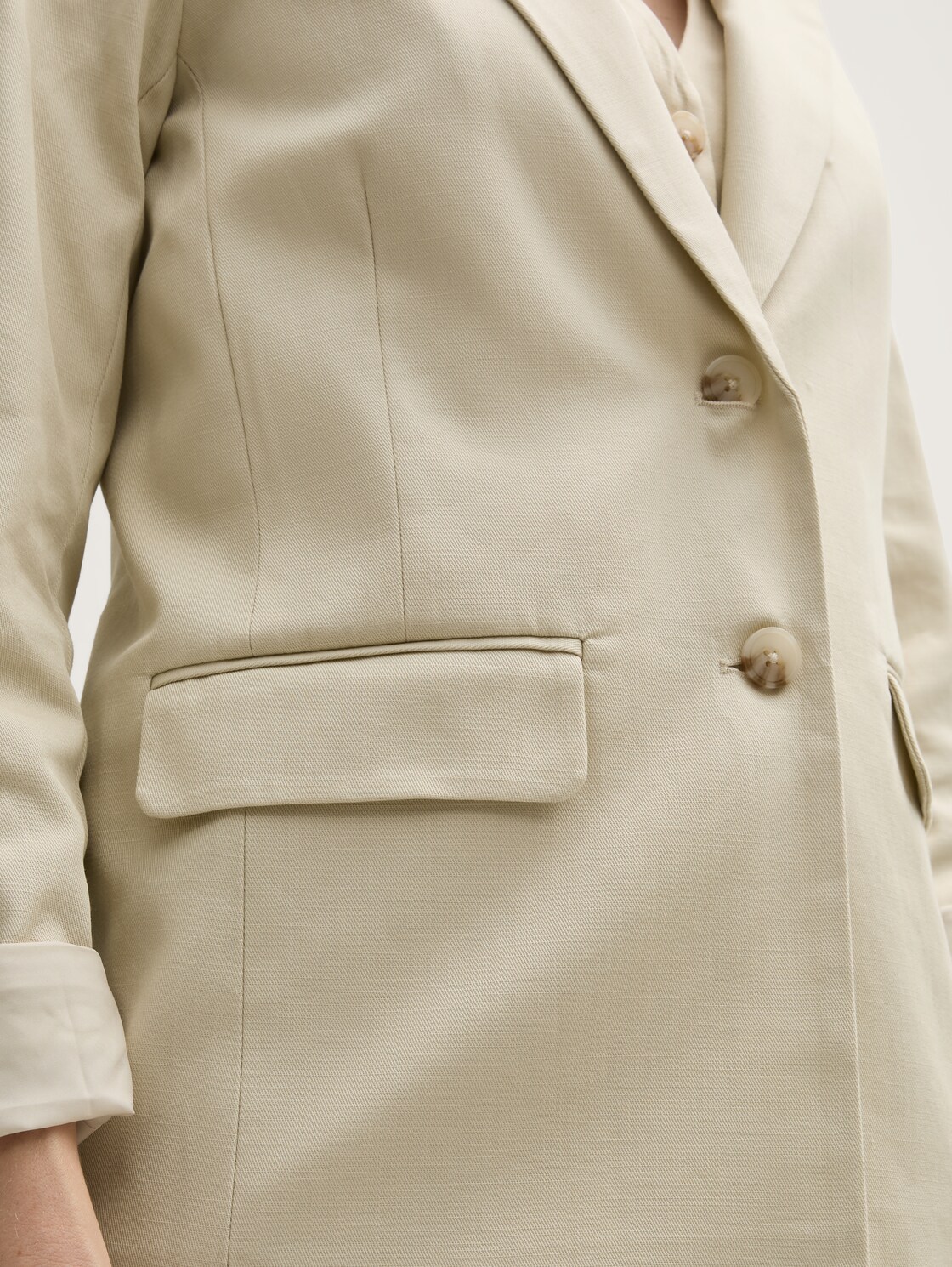 Regular Fit Blazer aus Twill - champagne