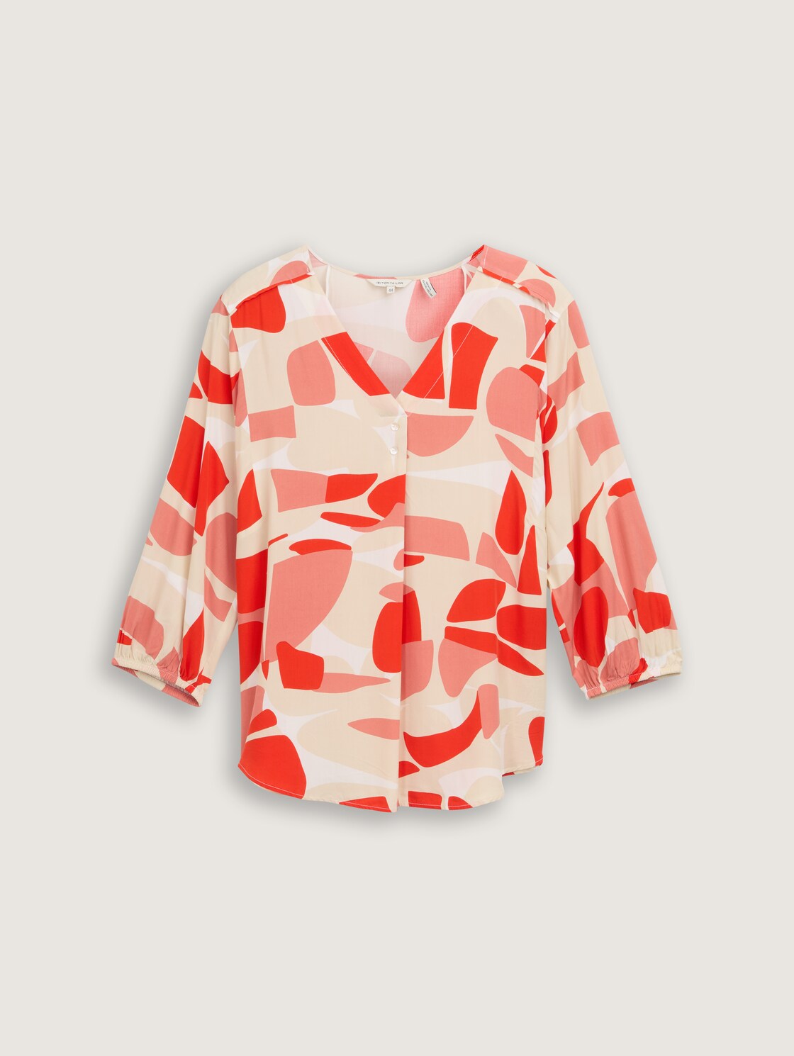 Bluse mit Muster - red dots and shapes design - Vorder-Produkt-Ansicht