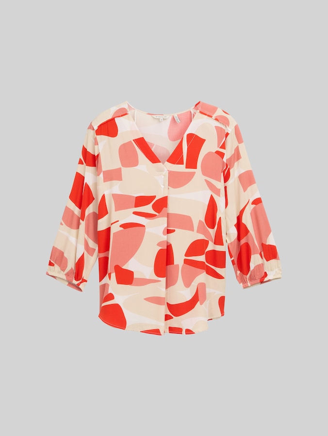 Bluse mit Muster von Women, red dots and shapes design