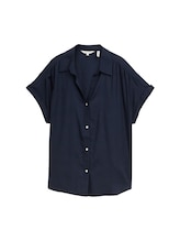 Ausgewählt, Loose Fit Bluse aus Viskose von Tom Tailor, blau