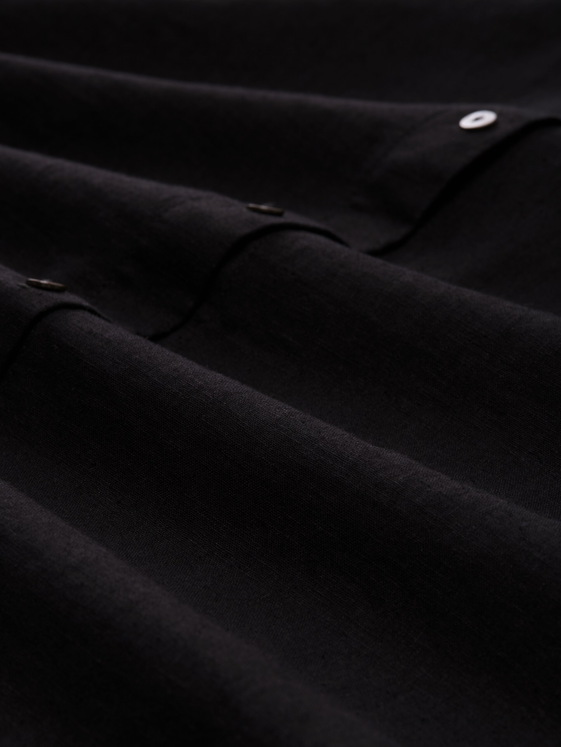 Blouse ample avec partie en lin - deep black - Vue de la matière