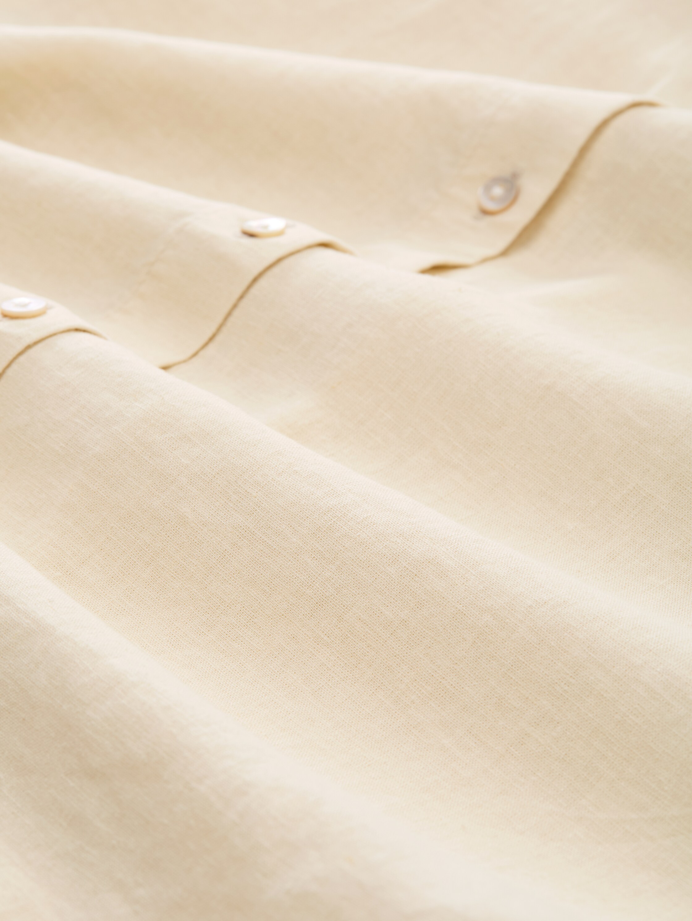 Loose Fit Bluse mit Leinenanteil - champagne - 