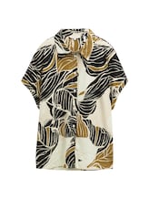 Ausgewählt, Loose Fit Bluse mit Leinenanteil von Tom Tailor, beige