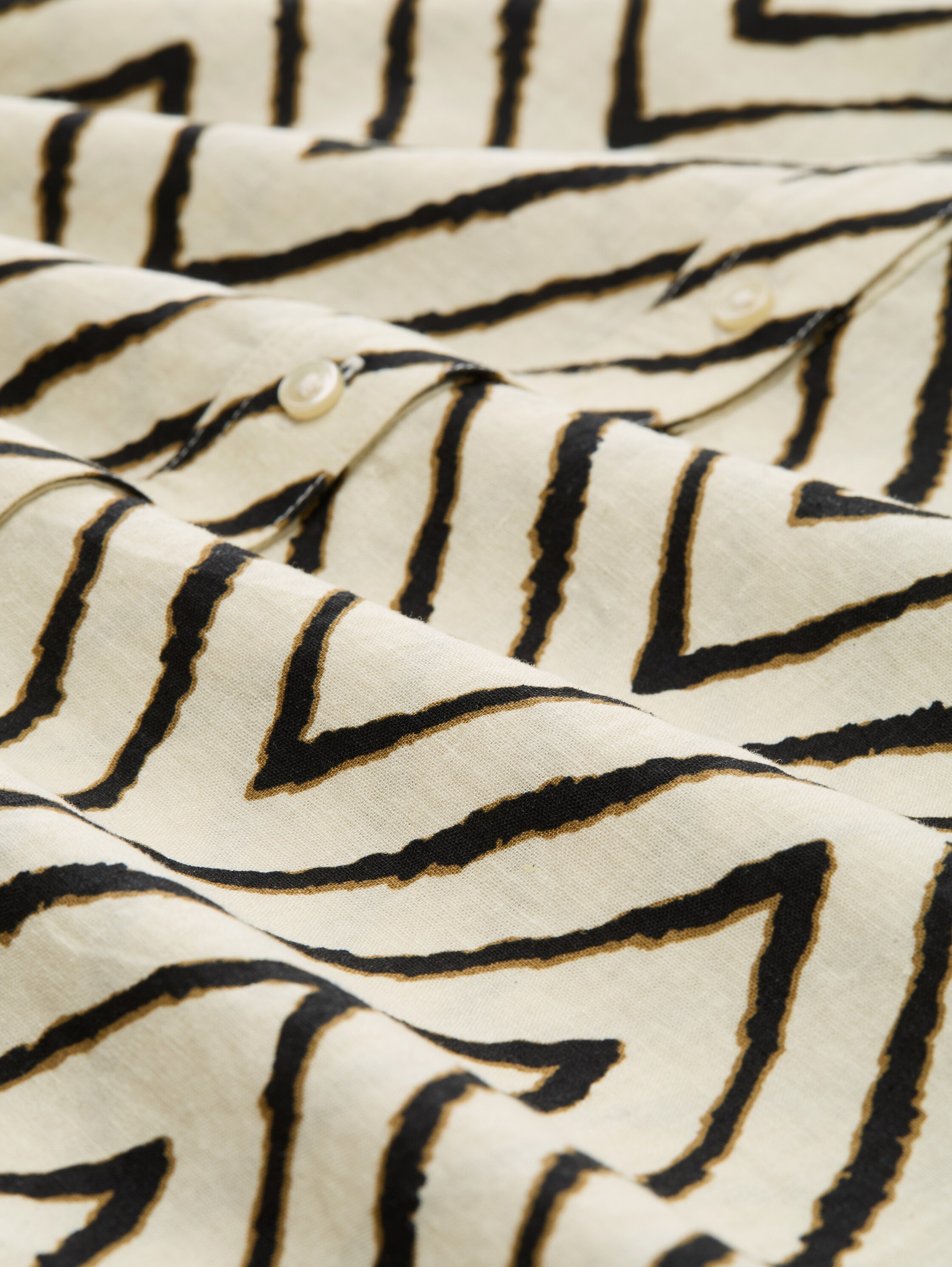 Oversize Bluse mit Leinenanteil - natural_zig_zag_design - 