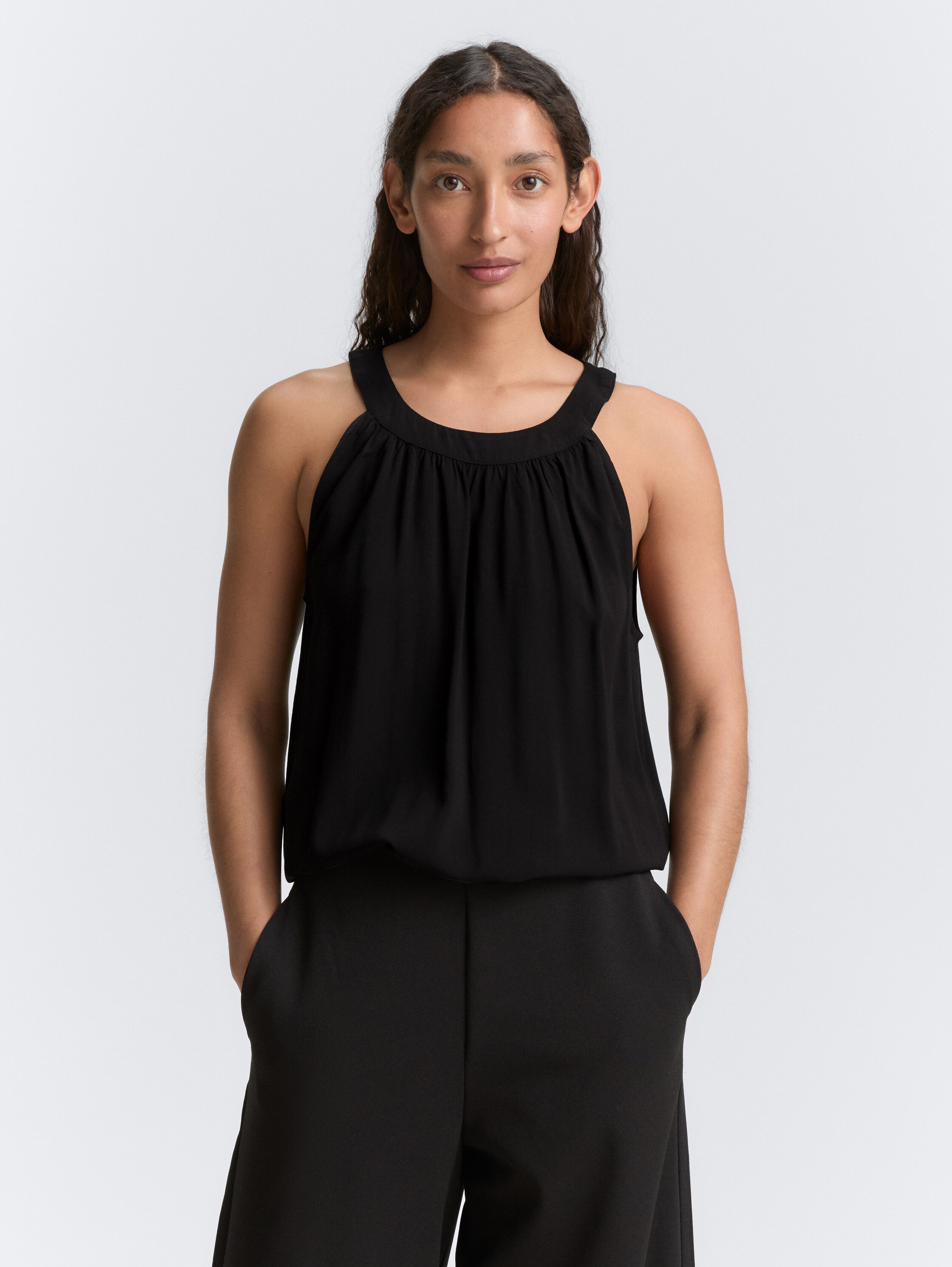 Neckholder Blusentop - deep_black_1 - 