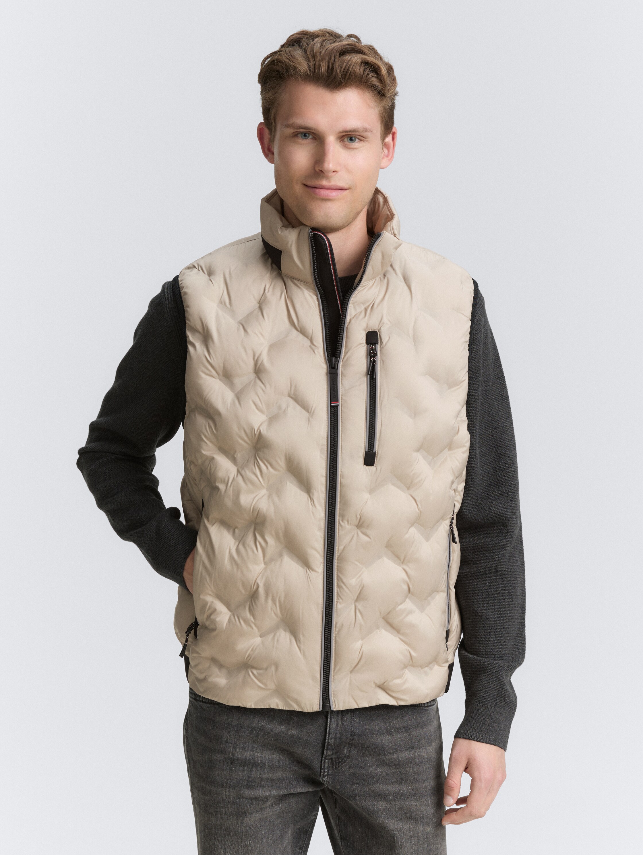 Hybride lichtgewicht gewatteerd vest - light_cashmere - 