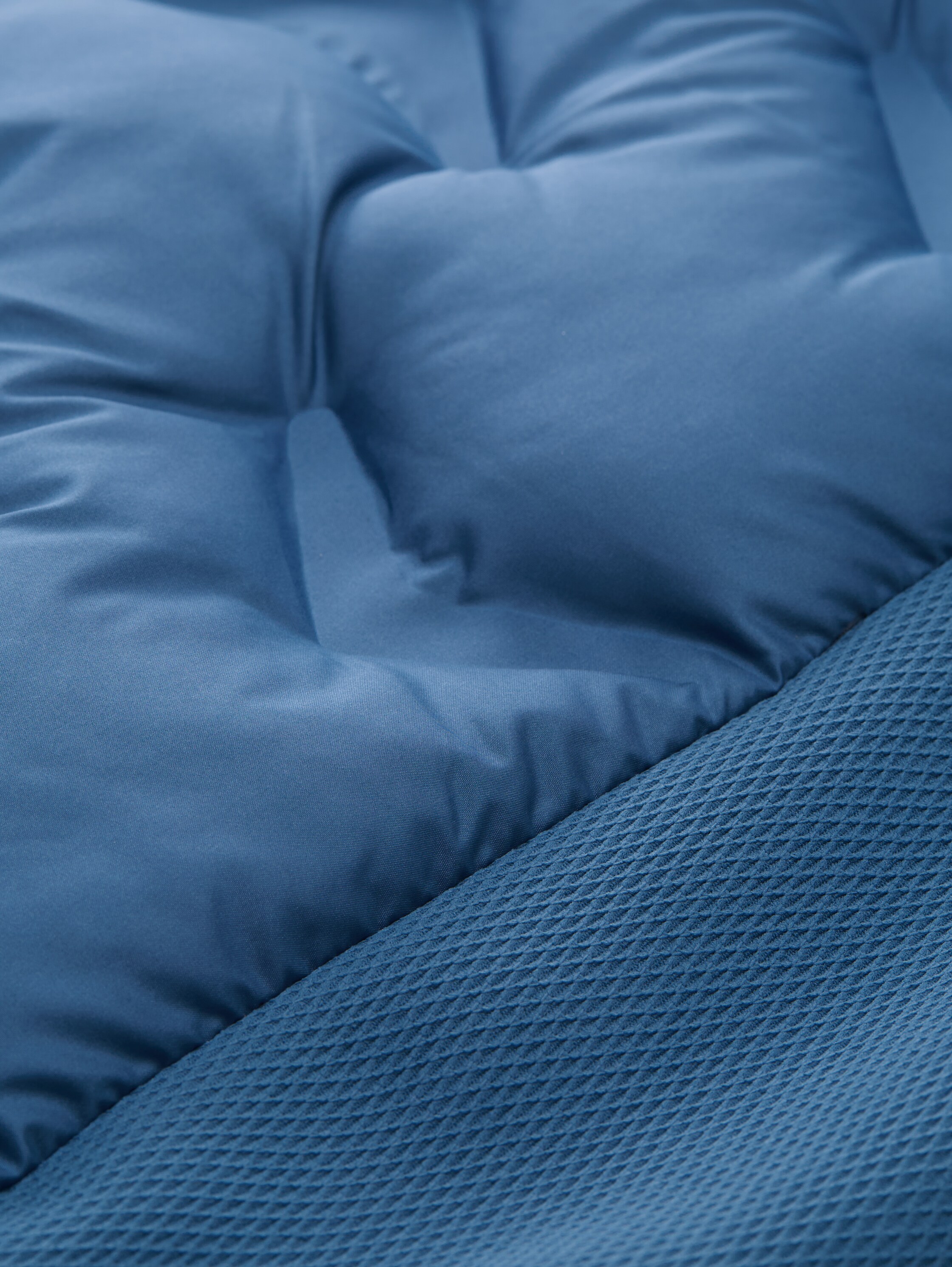 Hybride lichtgewicht gewatteerd jack met opbergbare capuchon - real_teal_blue - 