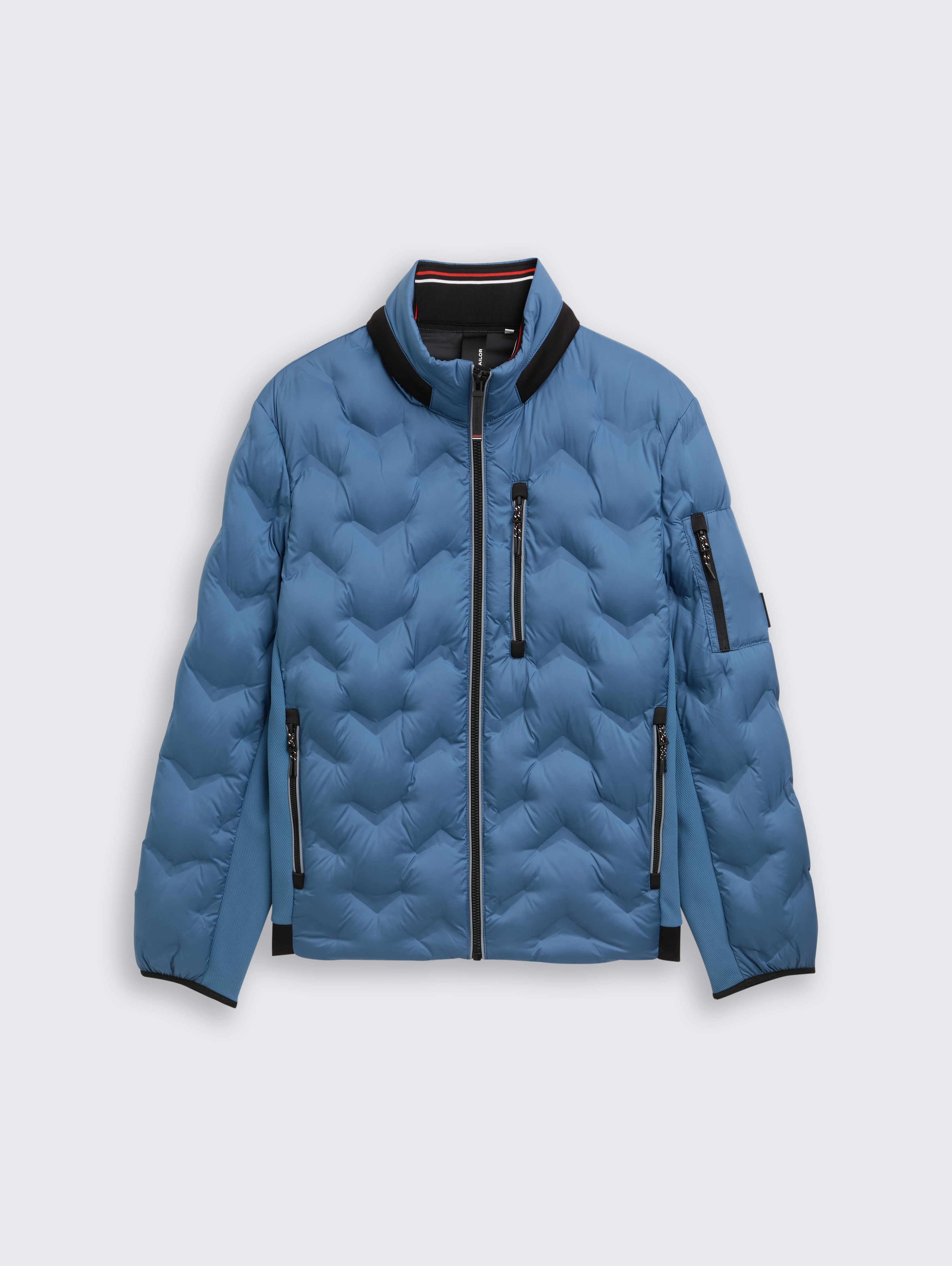 Blouson jacket with hood in stand-up collar by Tom Tailor