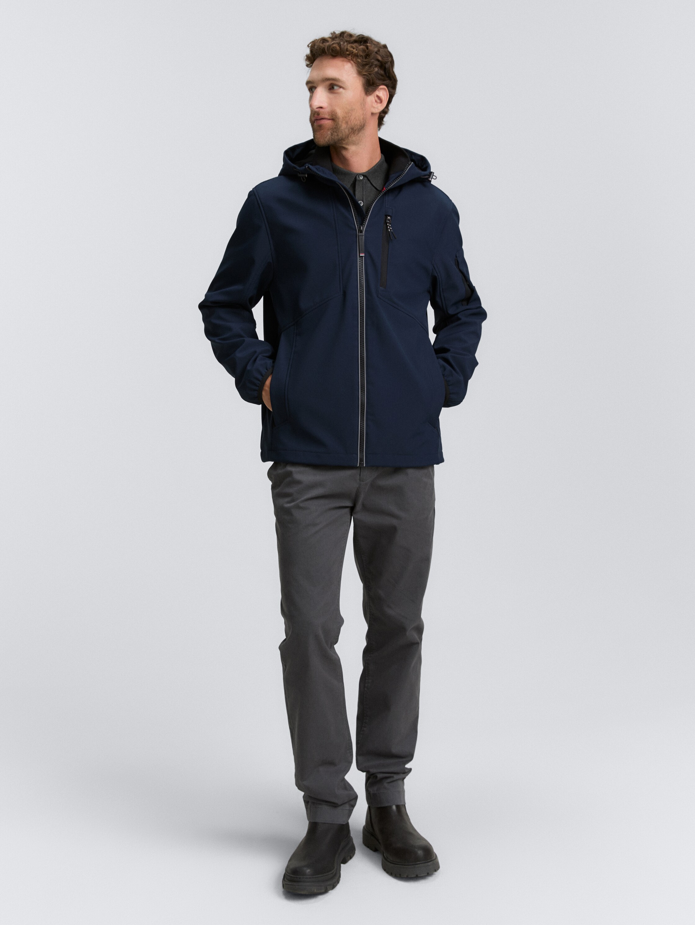 Softshell Jacke mit Kapuze - sky_captain_blue_1 - 