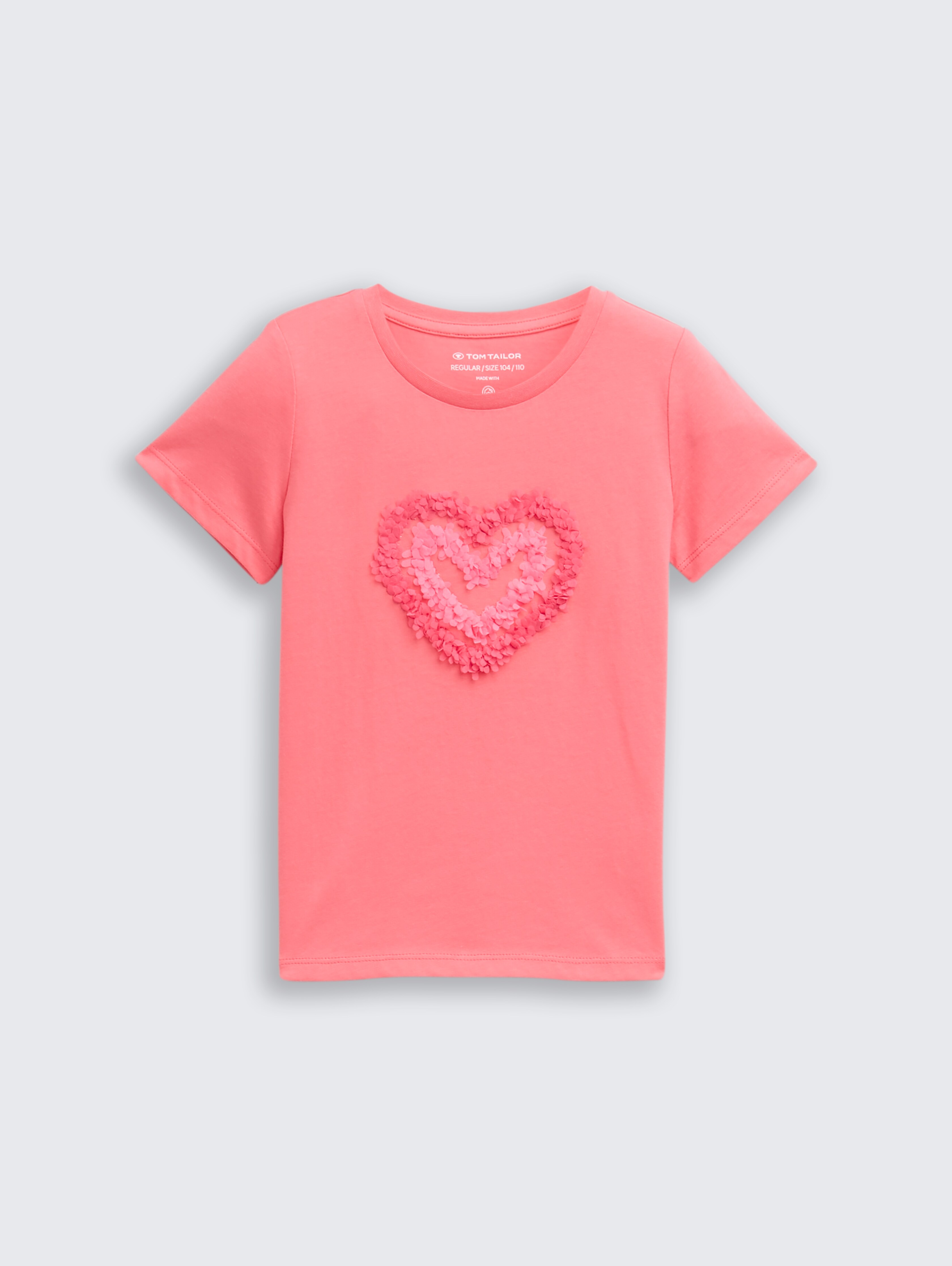Ribbed T-shirt with print by Tom Tailor