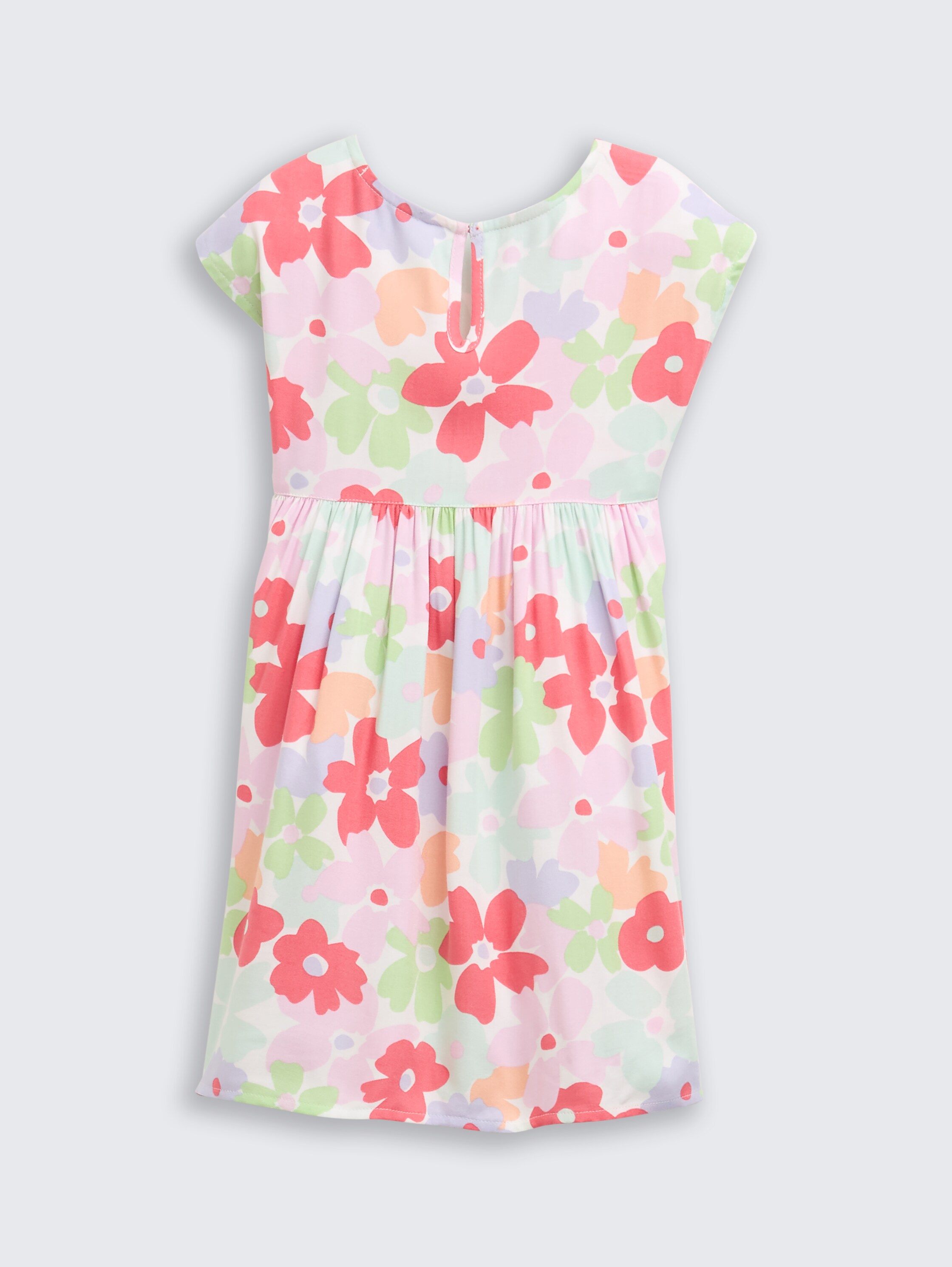 Mini-Kleid mit Eingriffstaschen - big_multicolor_flower_print - 