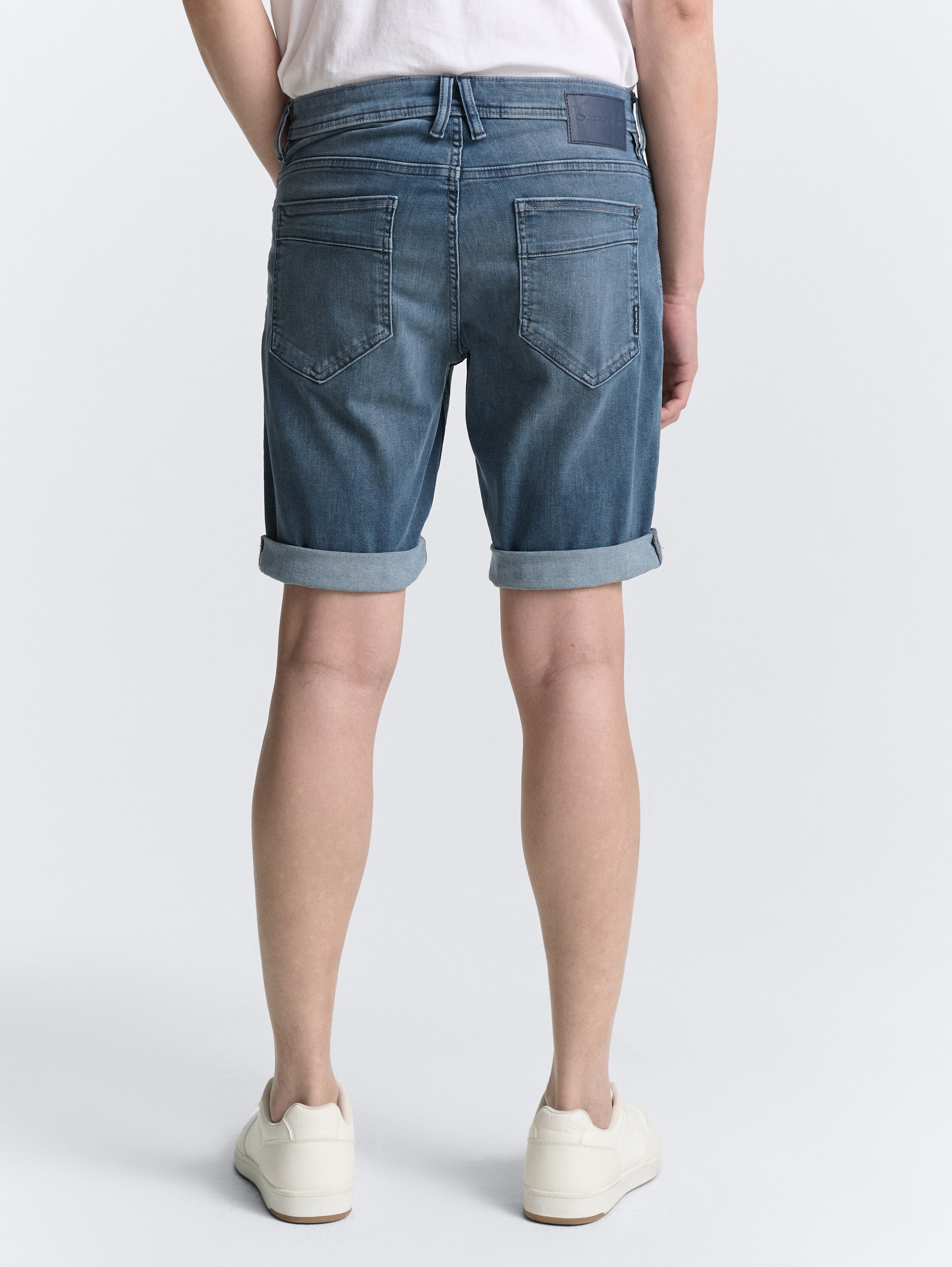 TTJOSH REGULAR SLIM Jeans Shorts mit Stretch - mid_stone_blue_grey_denim - 