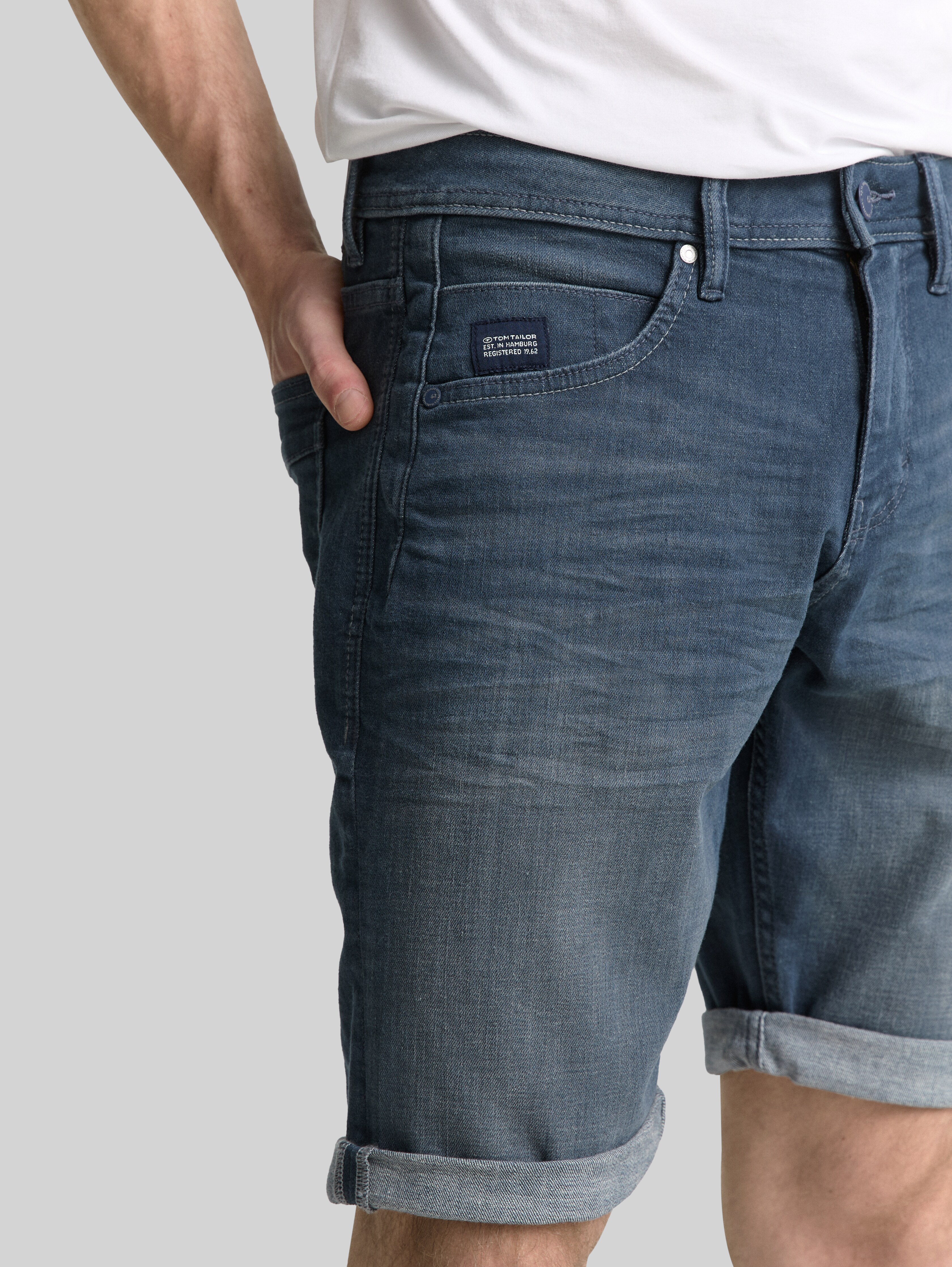 TOM TAILOR Denim Herren Bermuda Shorts Regular Fit – Lässige Jeans-Shorts Mit Stretch