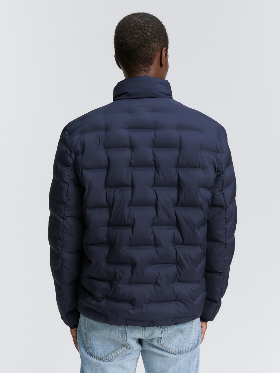 Lightweight Steppjacke mit Stehkragen - sky captain blue - Model-Rückansicht