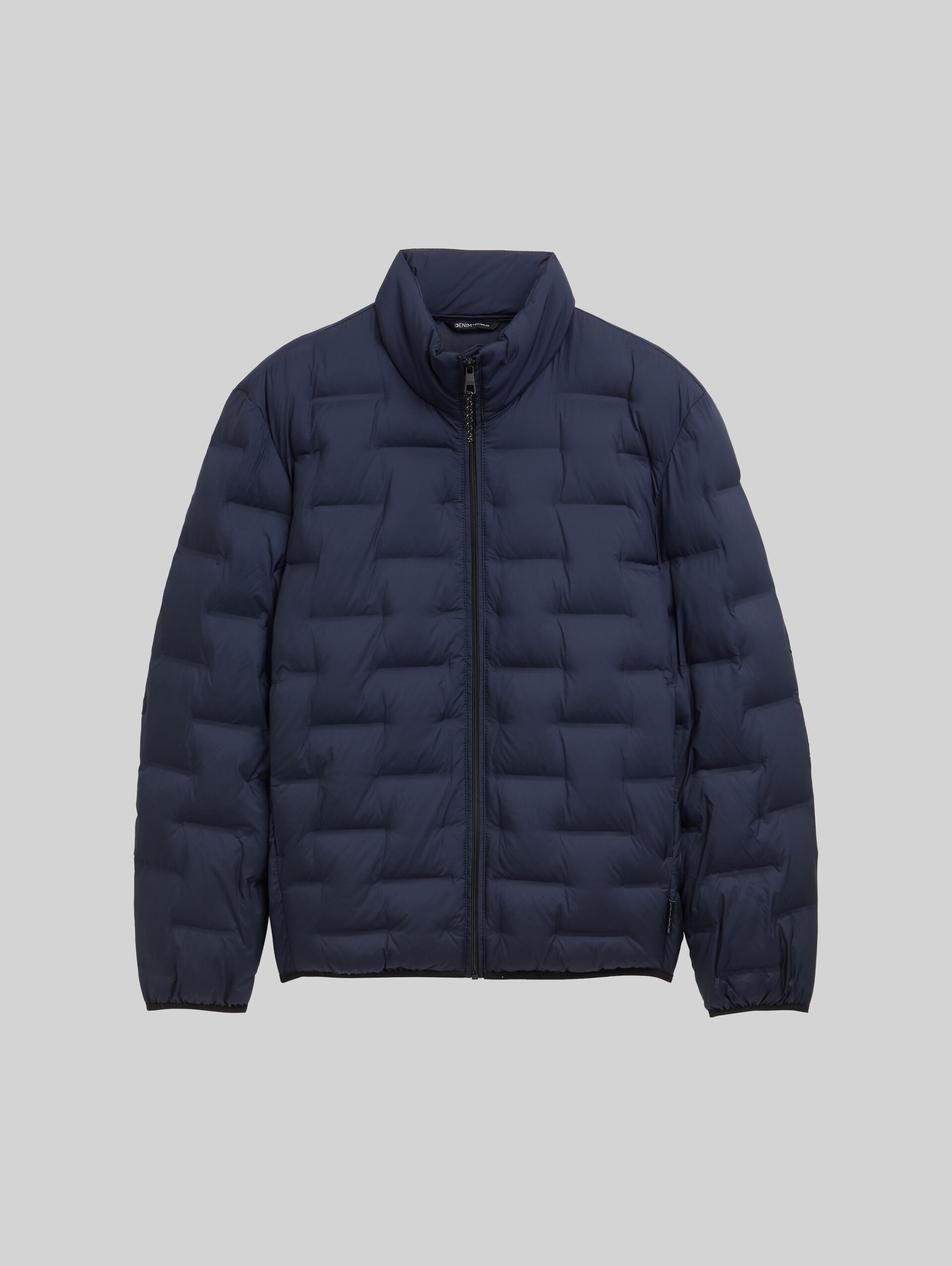 Lightweight quilted jacket with a stand-up collar - sky captain blue - Front product view