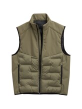 Selected, Hybrid quilted waistcoat with stand-up collar by Tom Tailor, green