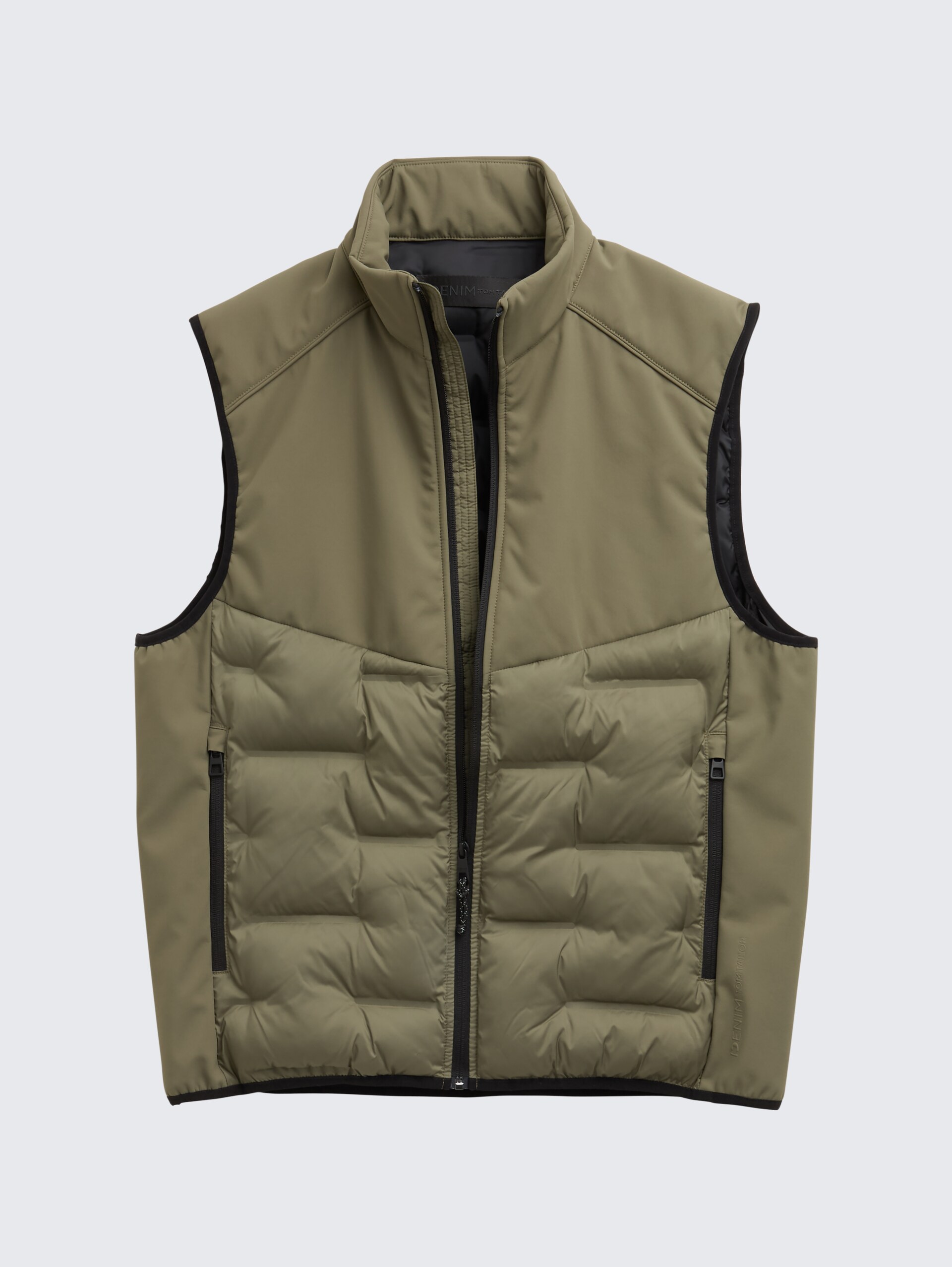 Hybrid Steppweste mit Stehkragen - jungle soil green - Vorder-Produkt-Ansicht