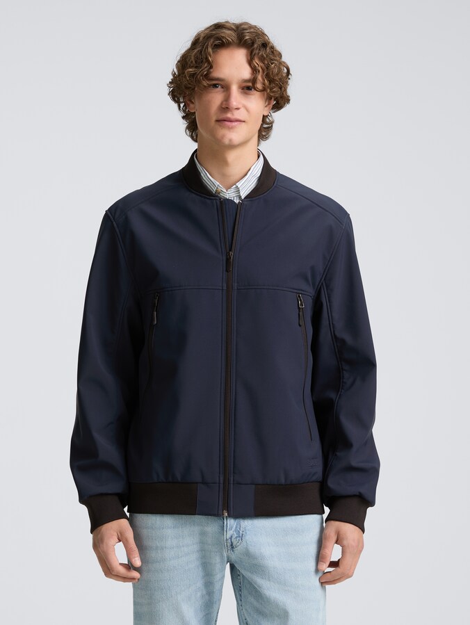 Softshell bomberjack door Denim Male, sky captain blue