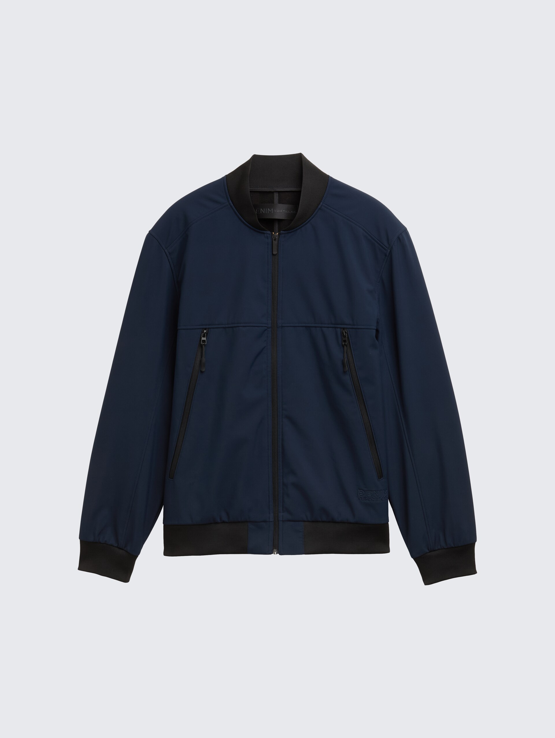 Softshell Jacke im Bomber-Style - sky captain blue - Vorder-Produkt-Ansicht