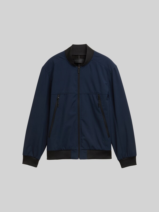 Softshell Jacke im Bomber-Style von Denim Male, sky captain blue