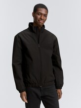 Veste blouson avec col montant - Black - Vue de face du modèle