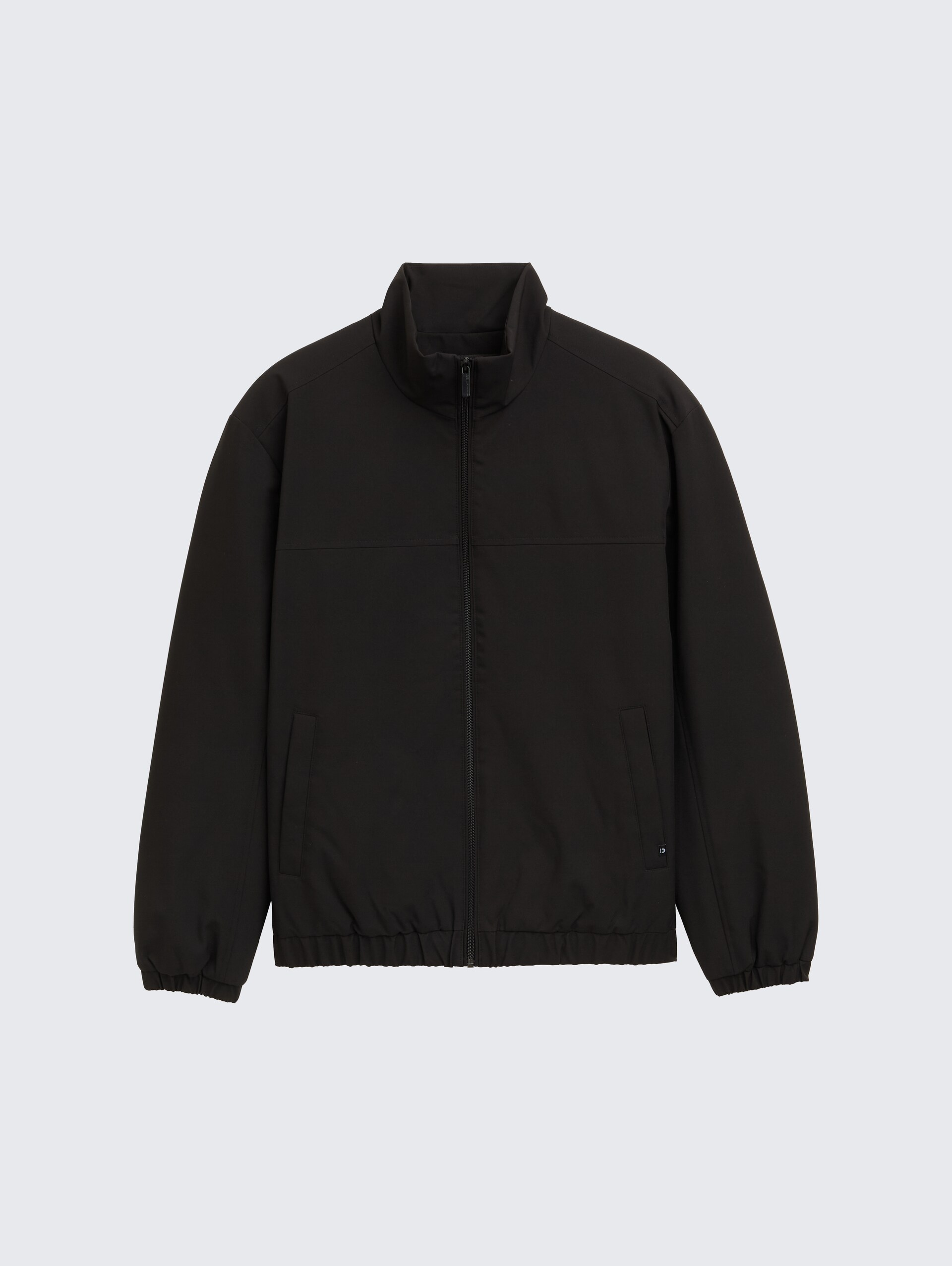 Blouson Jacke mit Stehkragen - Black - Vorder-Produkt-Ansicht