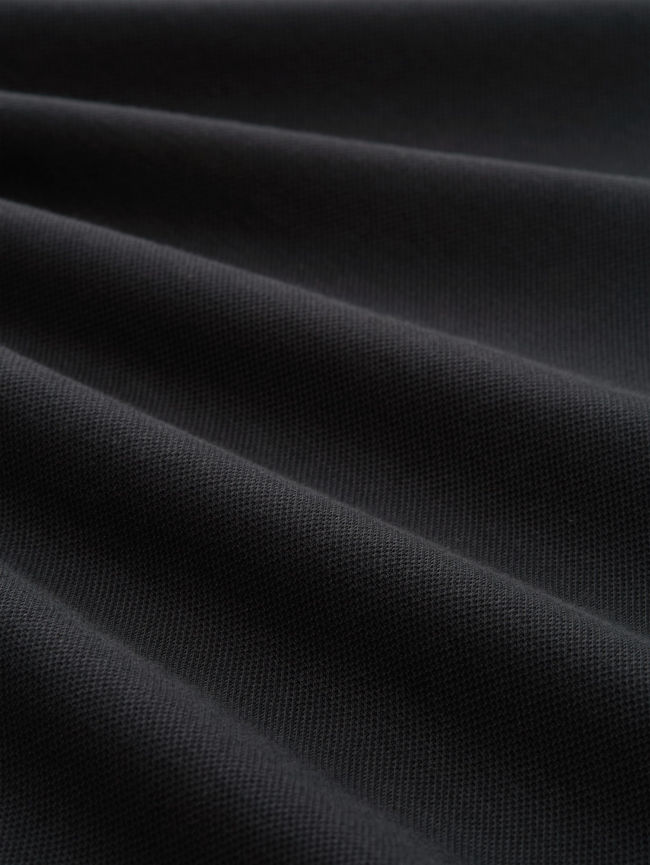 Piqué sweatshirt - Night Watch Black - Materiaalweergave