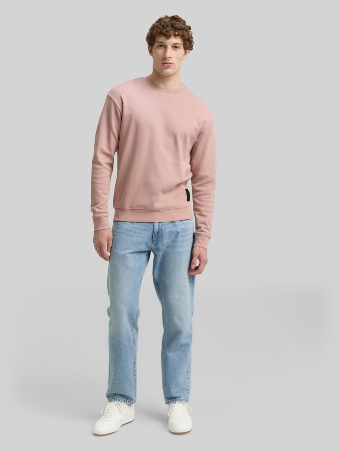 Piqué Sweatshirt von Denim Male, smoky rose