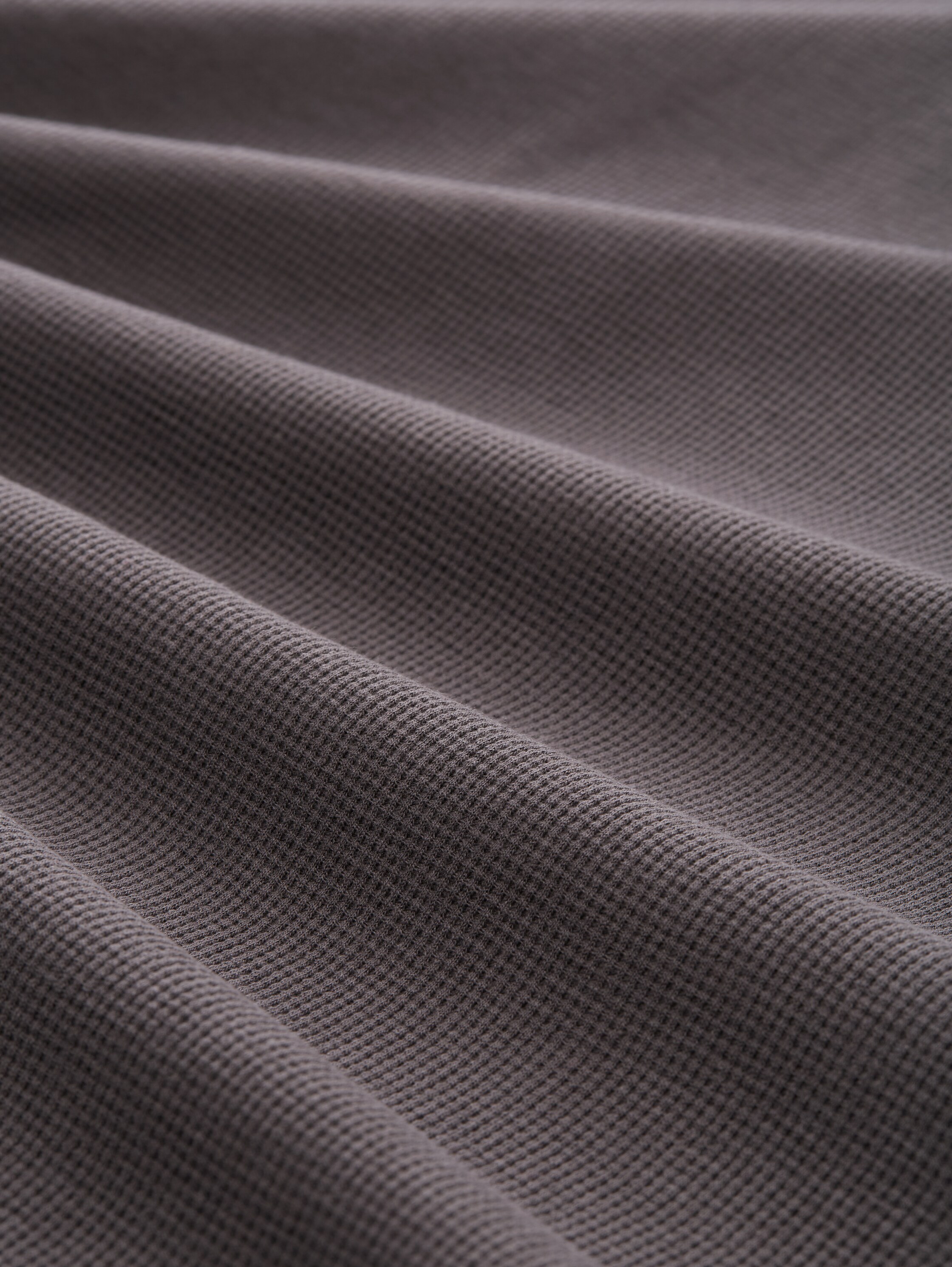 Relaxed Fit Poloshirt mit Waffelstruktur - pavement_grey - 