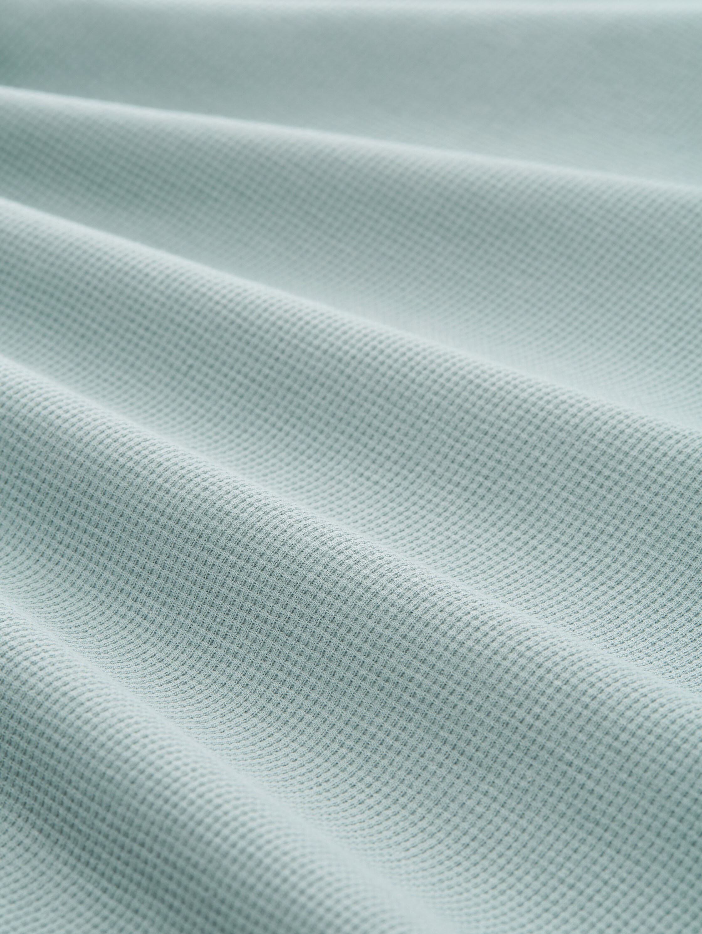 Relaxed Fit Poloshirt mit Waffelstruktur - light_ice_blue - 